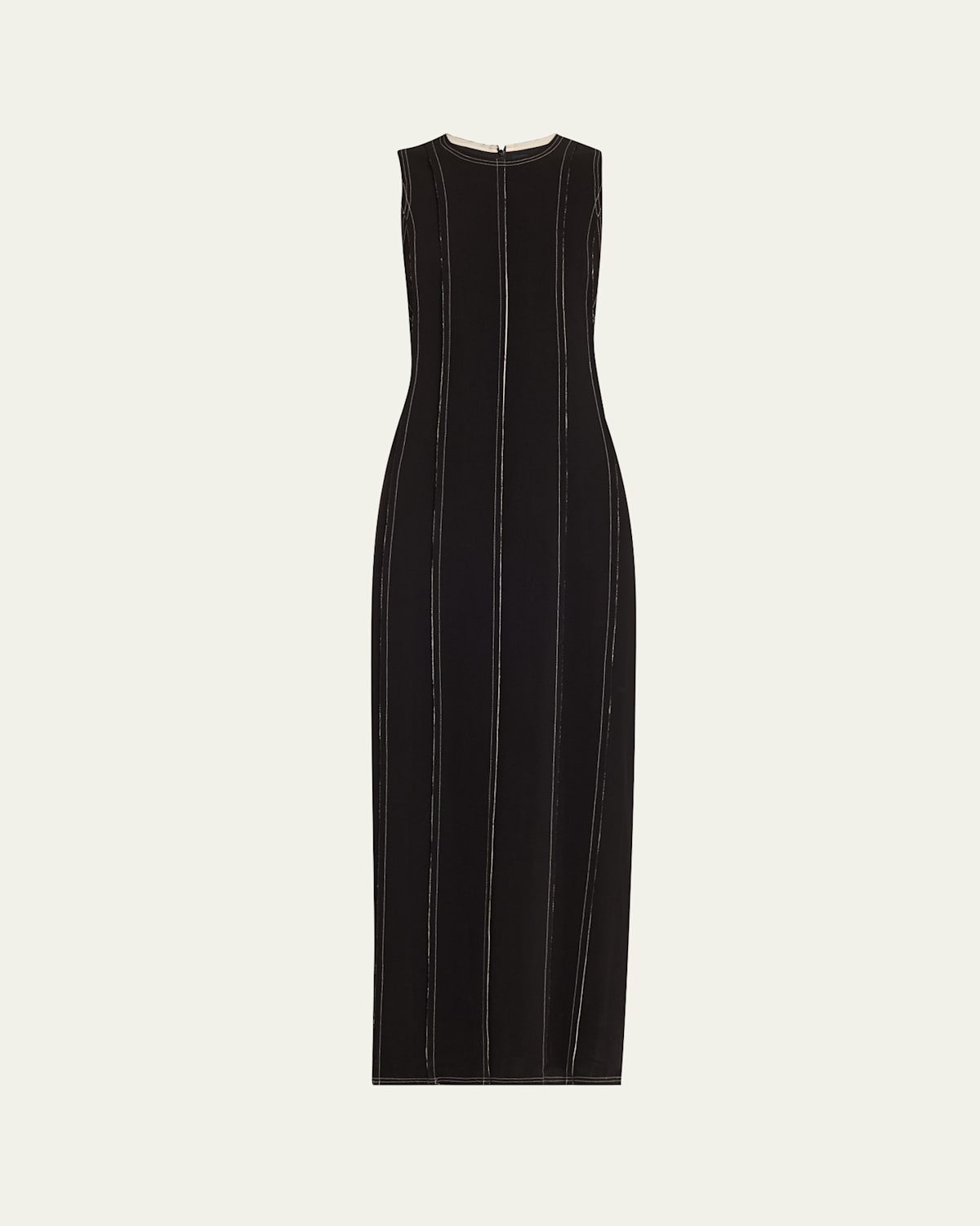 Rhett Long Contrast Topstitching Dress