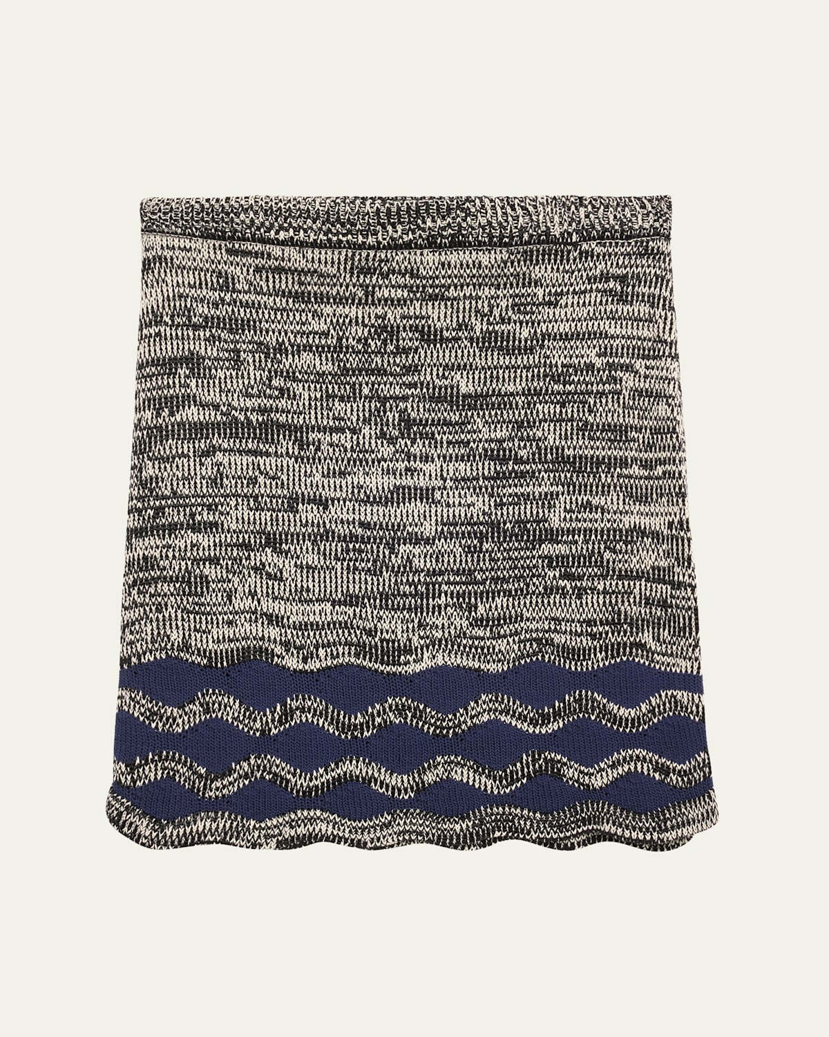 Shade Knit Scallop Mini Skirt