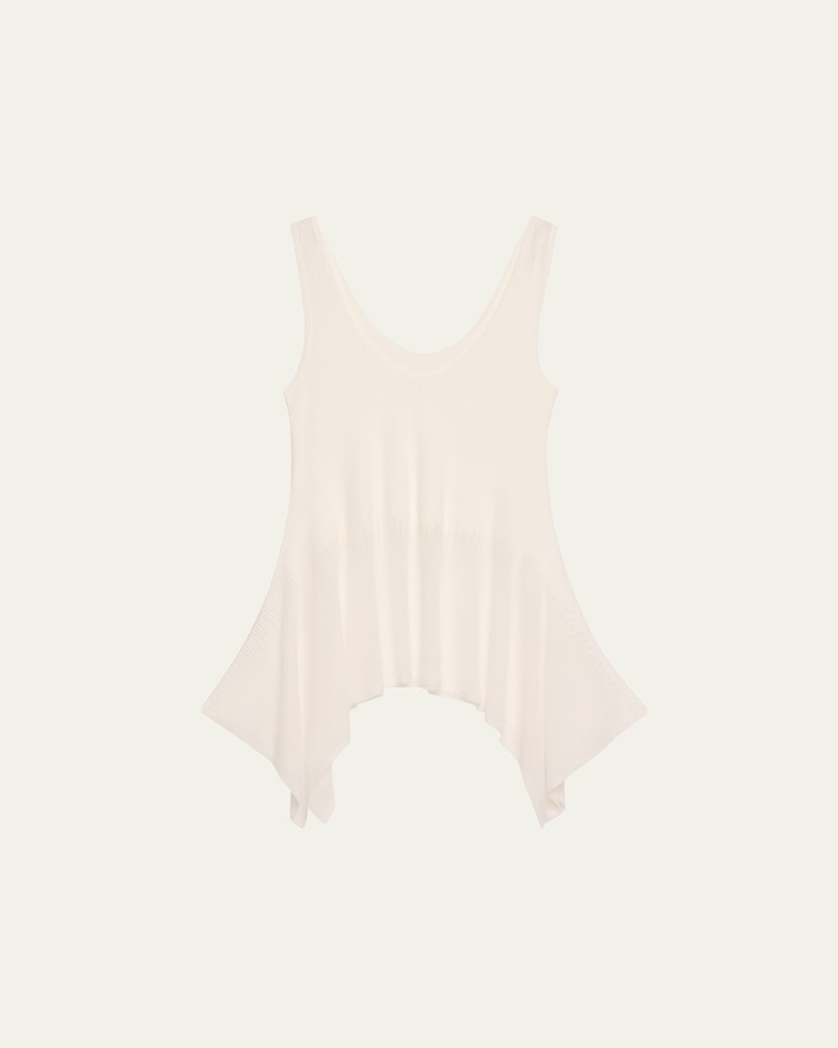 Sheer Opaque Intarsia Peplum Tank Top