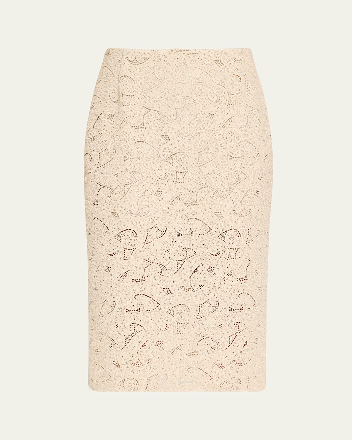 Lace Midi Pencil Skirt