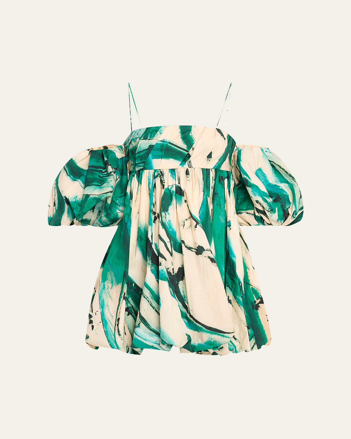 Shop Ulla Johnson Uj X Lee Krasner Hartigan Portrait In Green Mini Dress