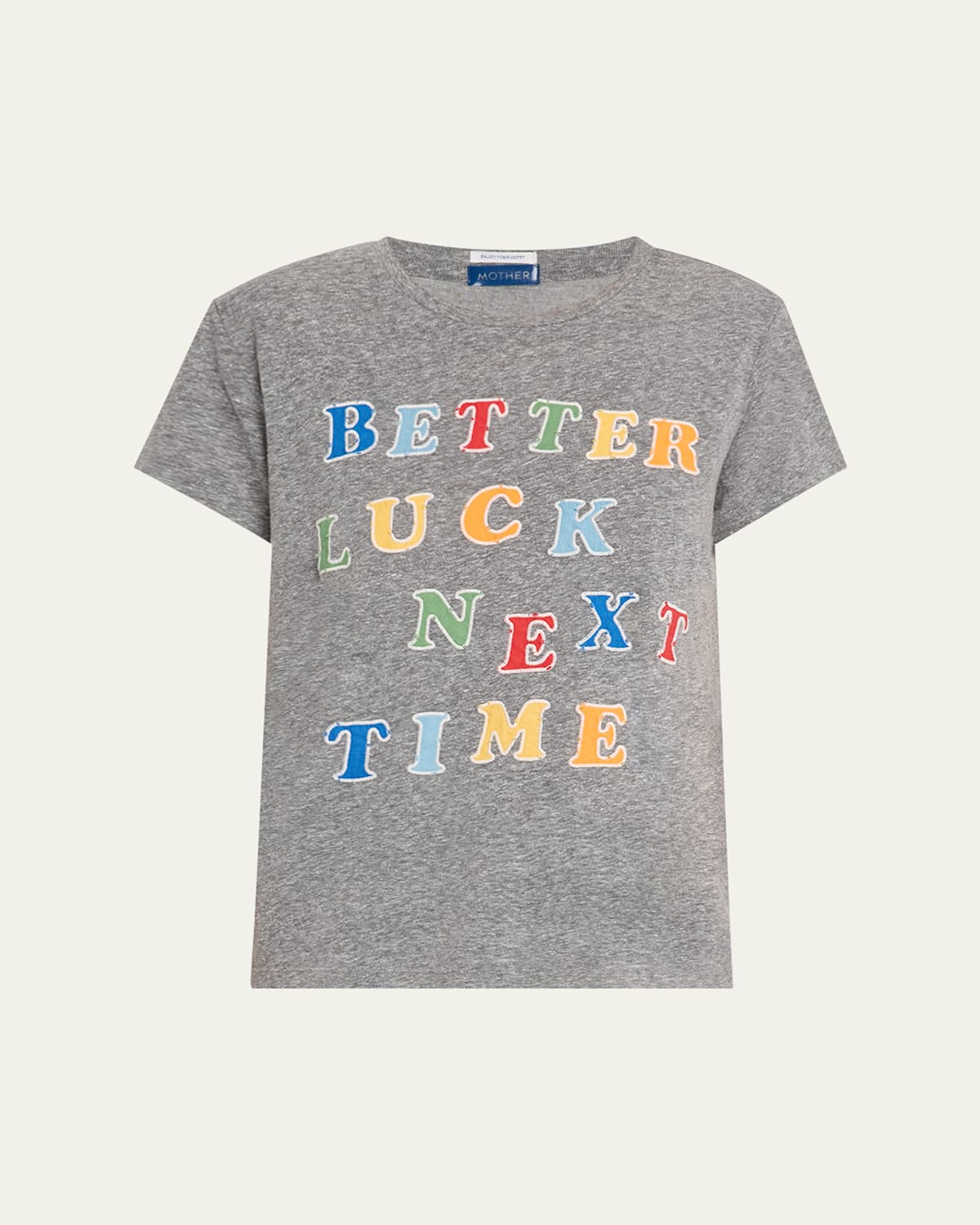 Mother Womens The Boxy Goodie Goodie Brand-print Cotton-jersey T-shirt Better Luck Next Time