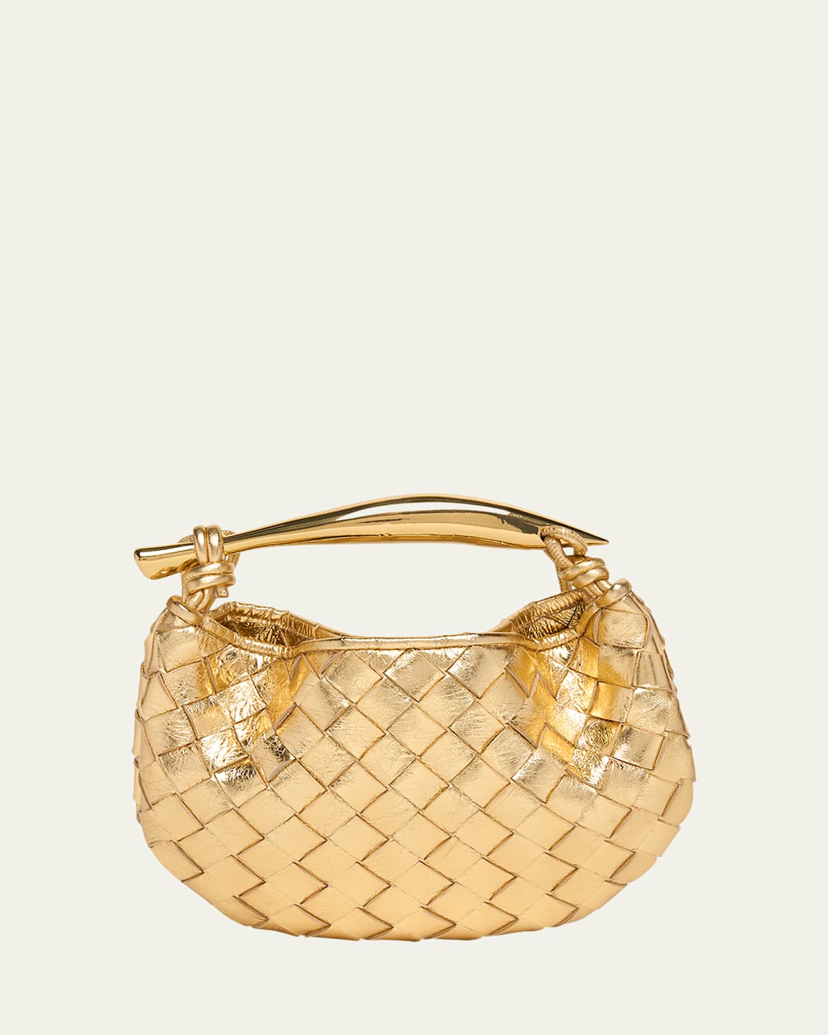 Bottega Veneta Mini Sardine Metallic Crossbody Bag In Mini Sardine Foggy Mirror