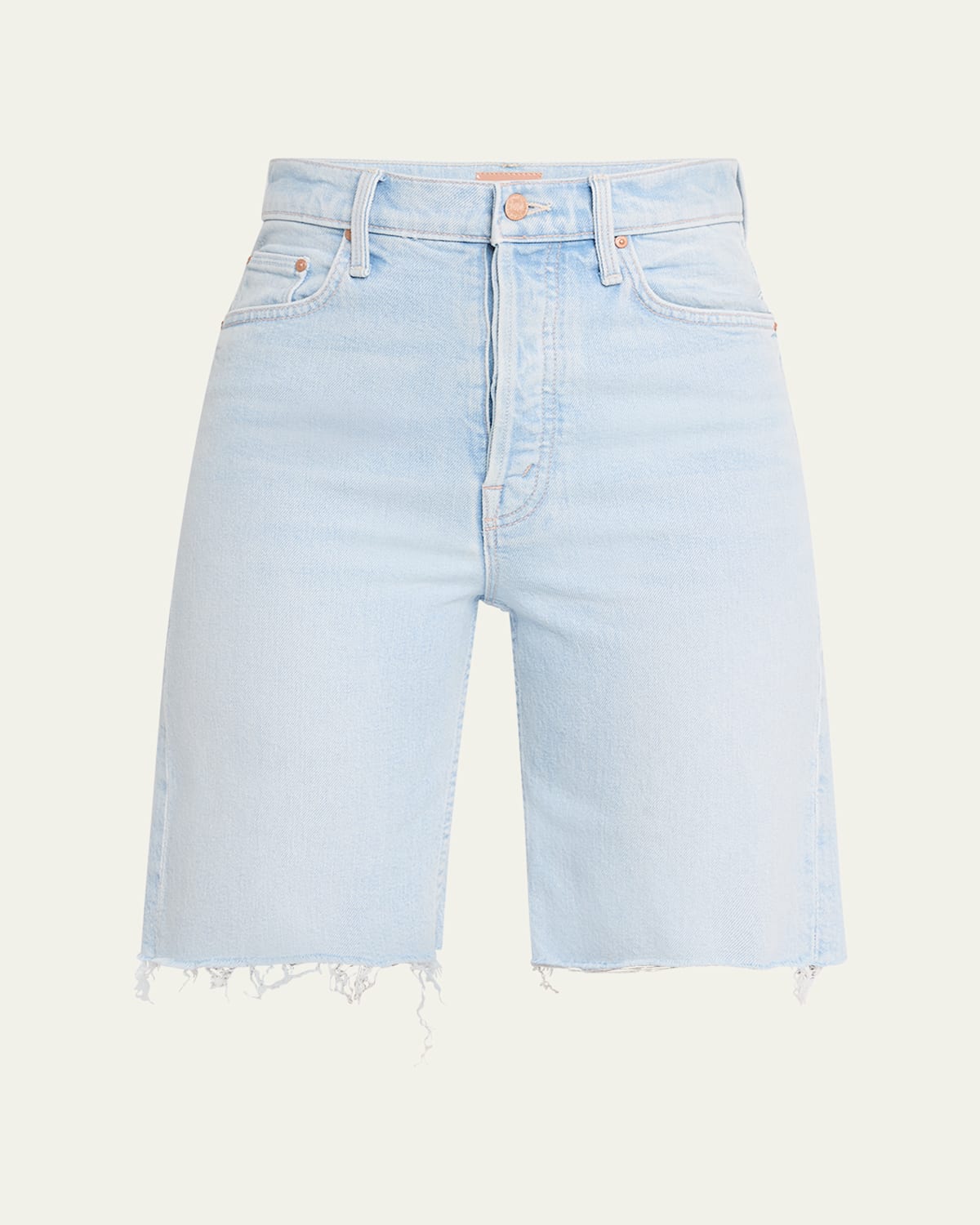 MOTHER THE HIGH-WAIST RIDER BERMUDA SHORT FRAY SHORTS 