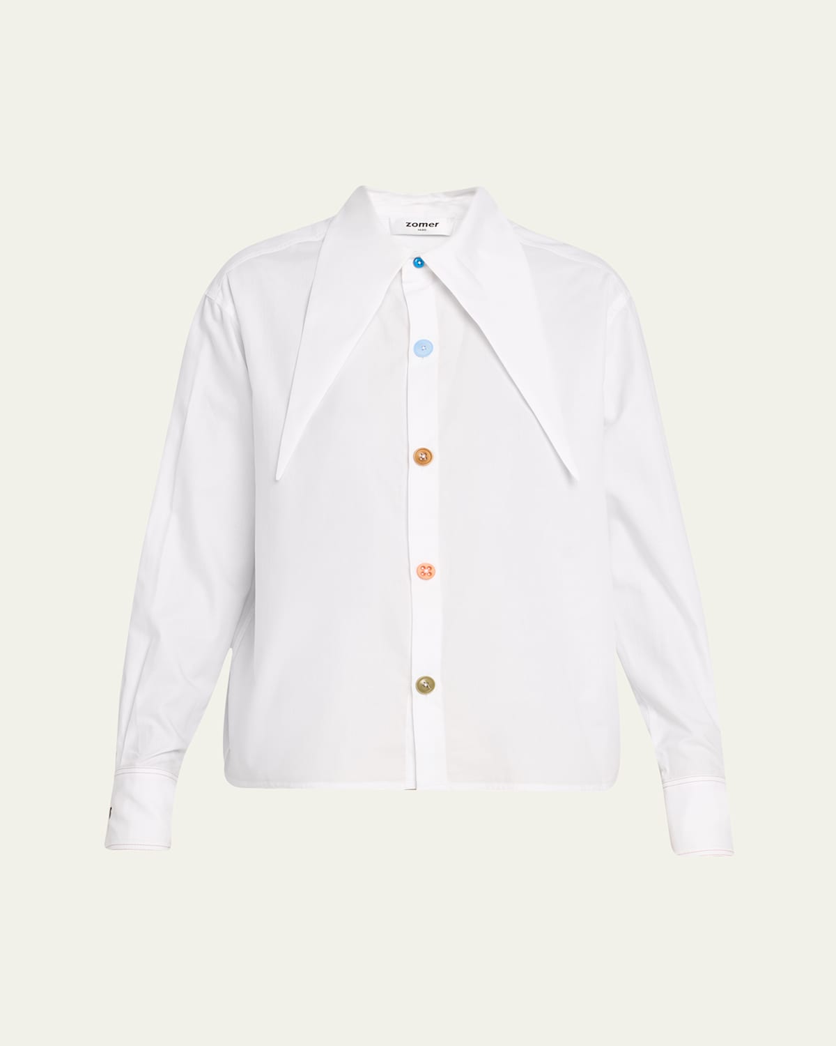 Lisa Tie-Scarf Poplin Shirt