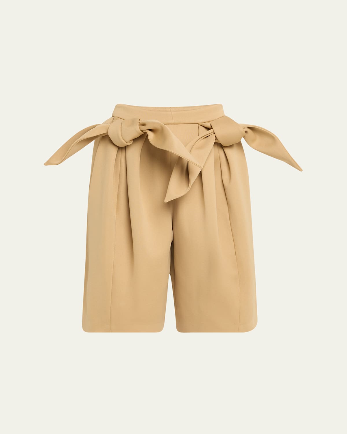 ZOMER CLAIR CANVAS SHORTS WITH BOWS 