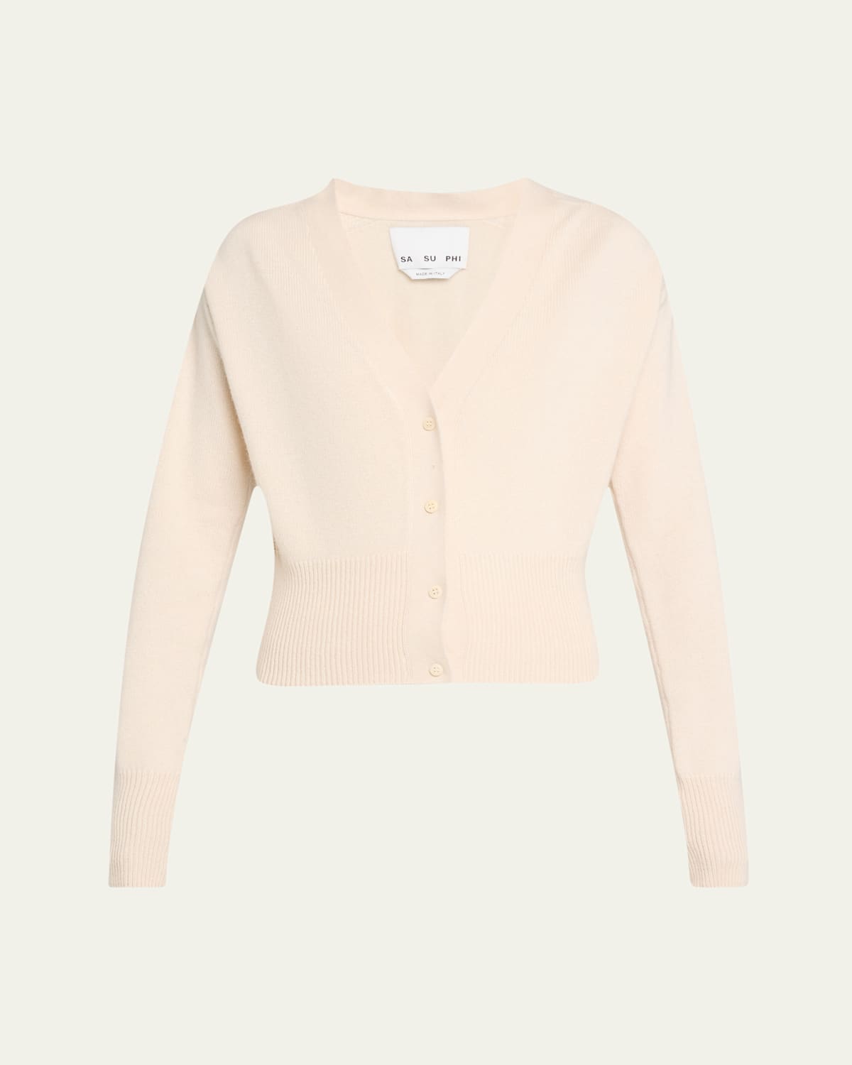 SaSuPhi Tailored V-Neck Cashmere Cardigan