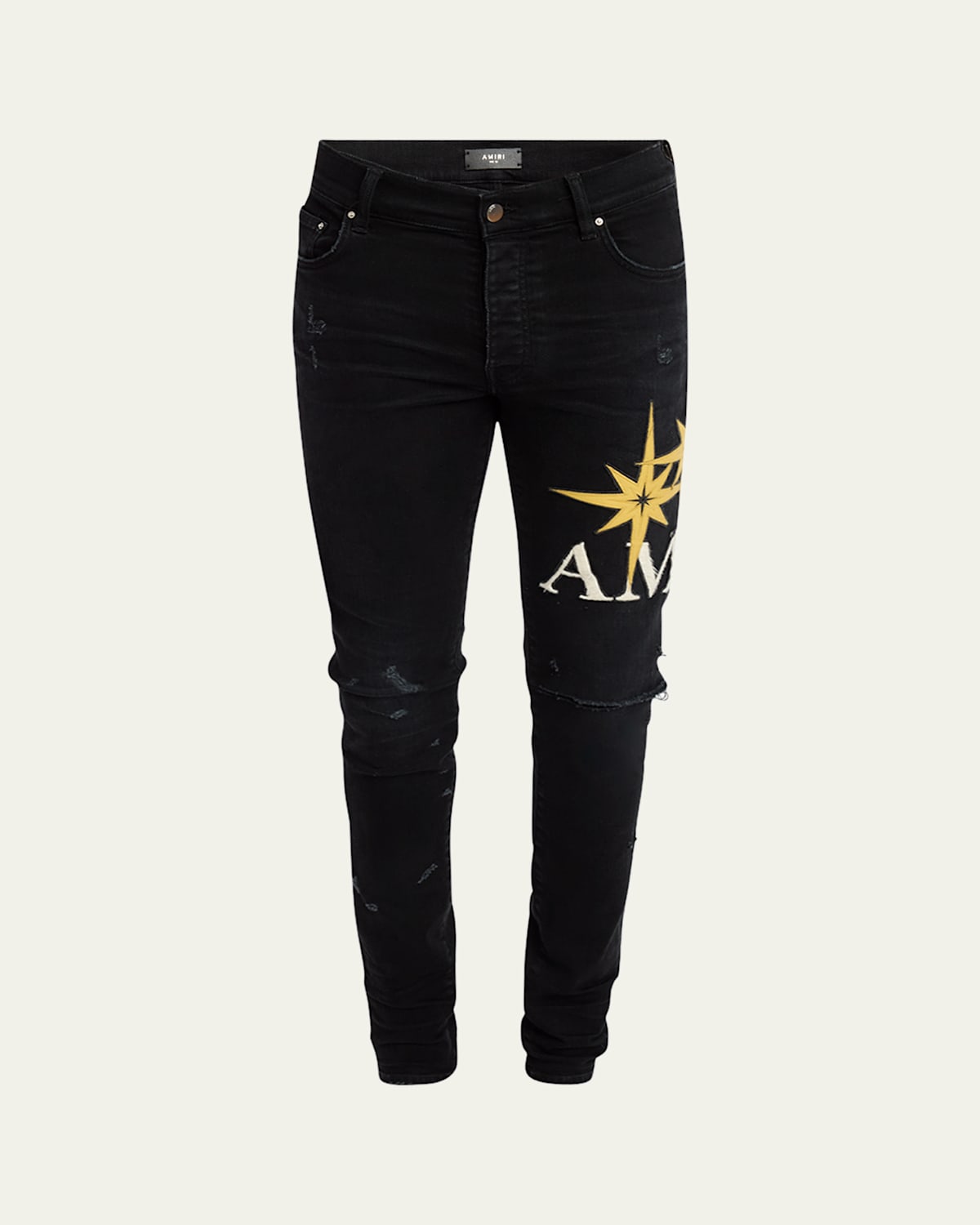 Men's Starburst Applique Skinny Jeans