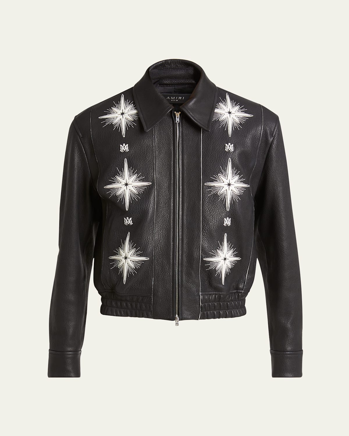 Men's Starburst Leather Blouson Jacket