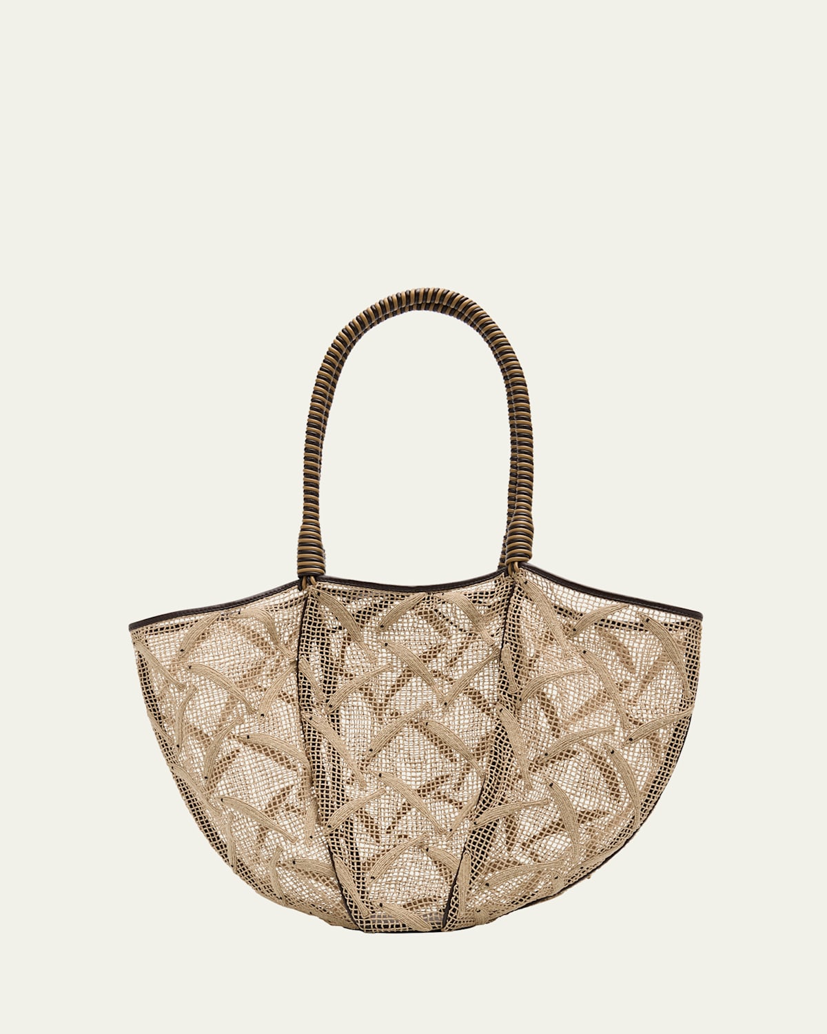 Bottega Veneta Fishnet Sardine Tote Bag In 9464 Beige Fon Fo