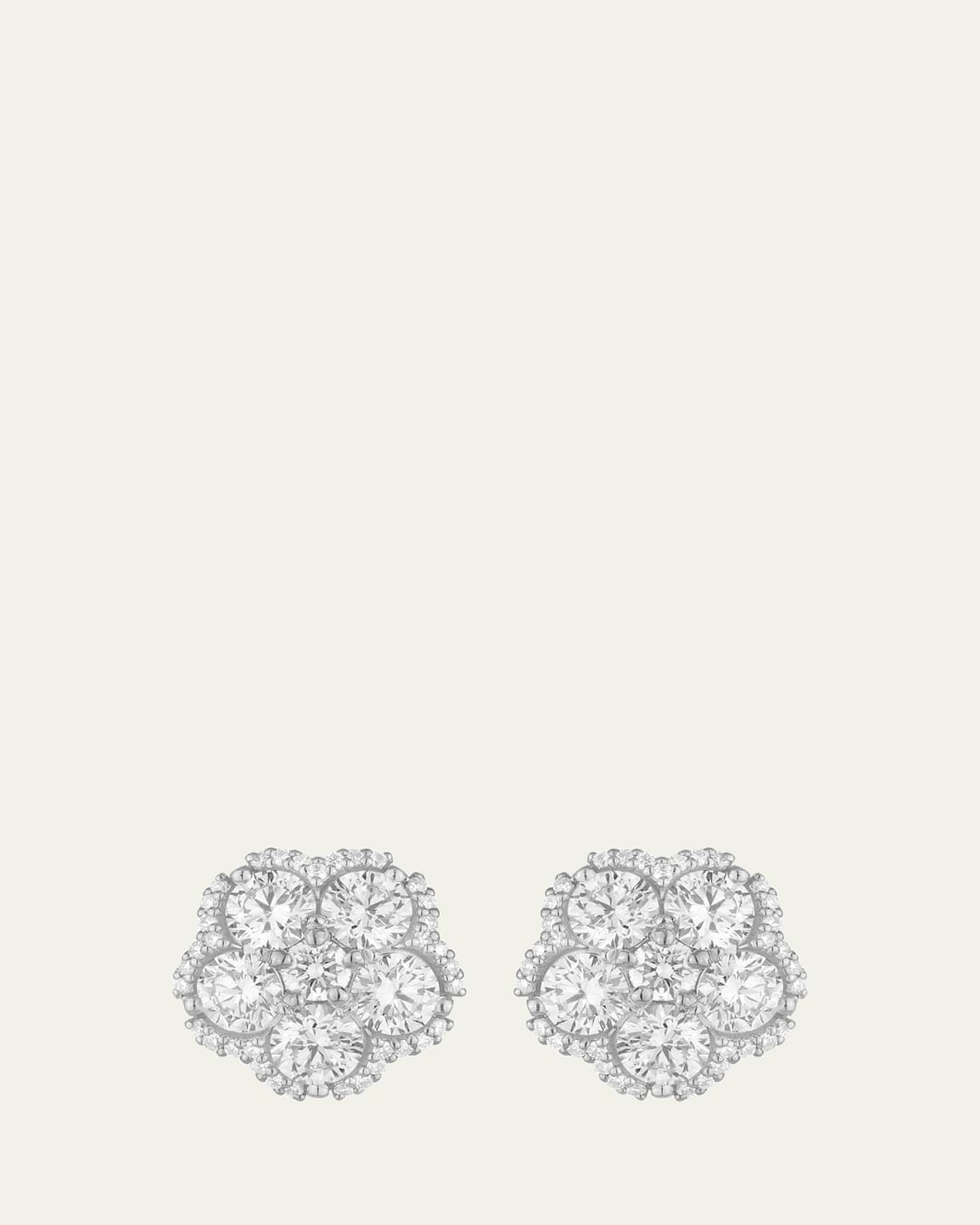 Paul Morelli 18K White Gold Diamond Wild Child Stud Earrings