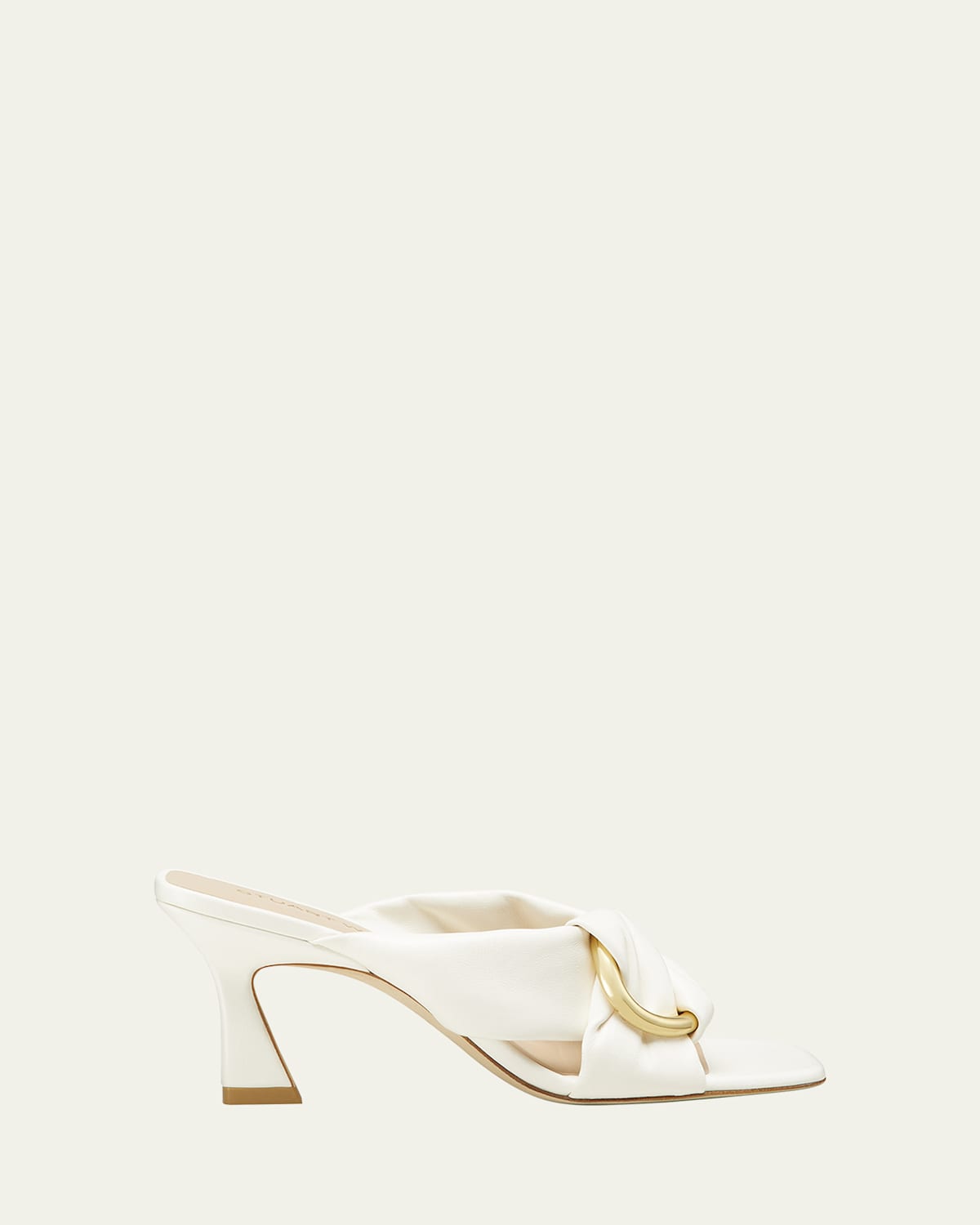 Stuart Weitzman Cece Leather Twisted Ring Slide Sandals