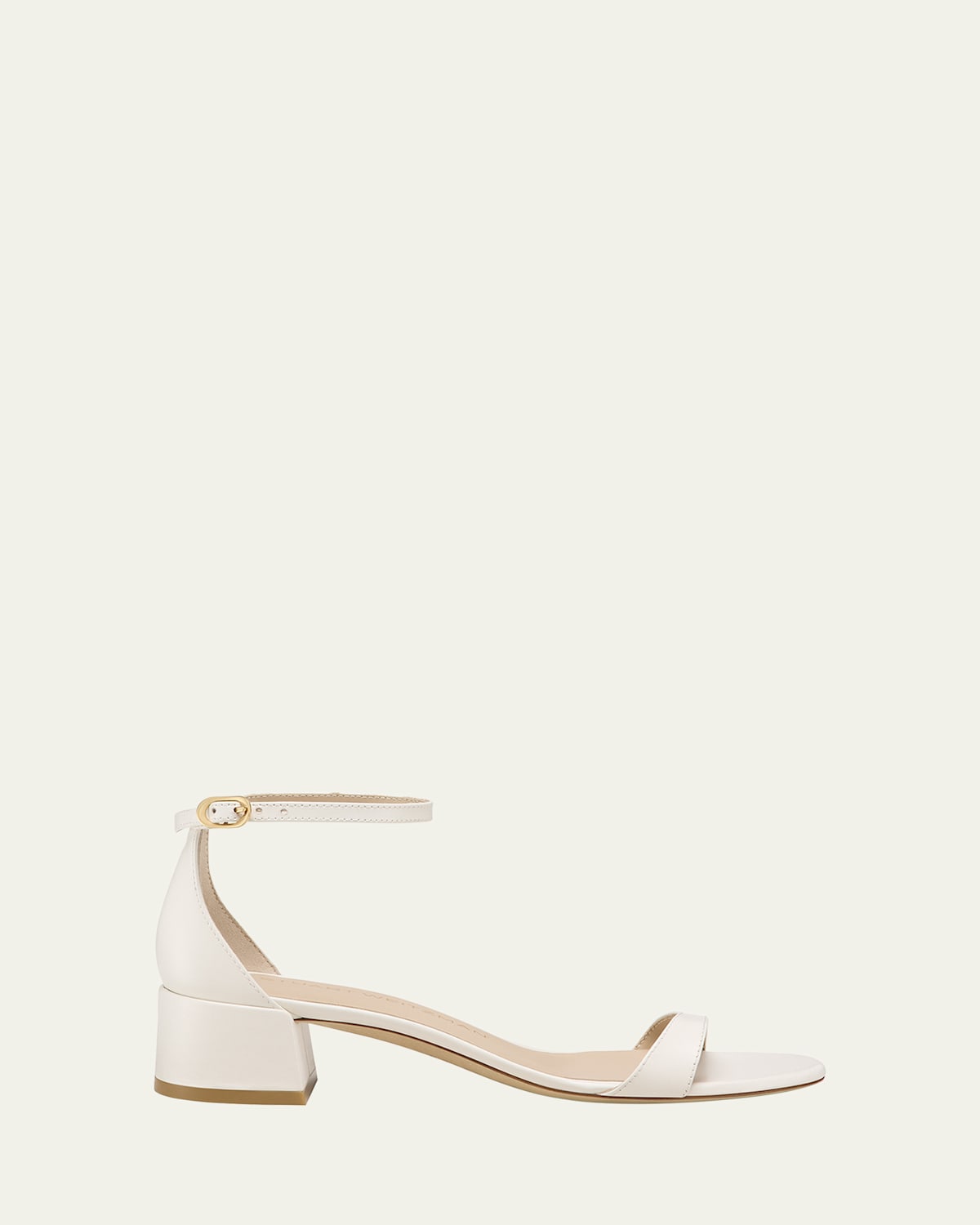 Stuart Weitzman Nudist Leather Ankle-strap Sandals