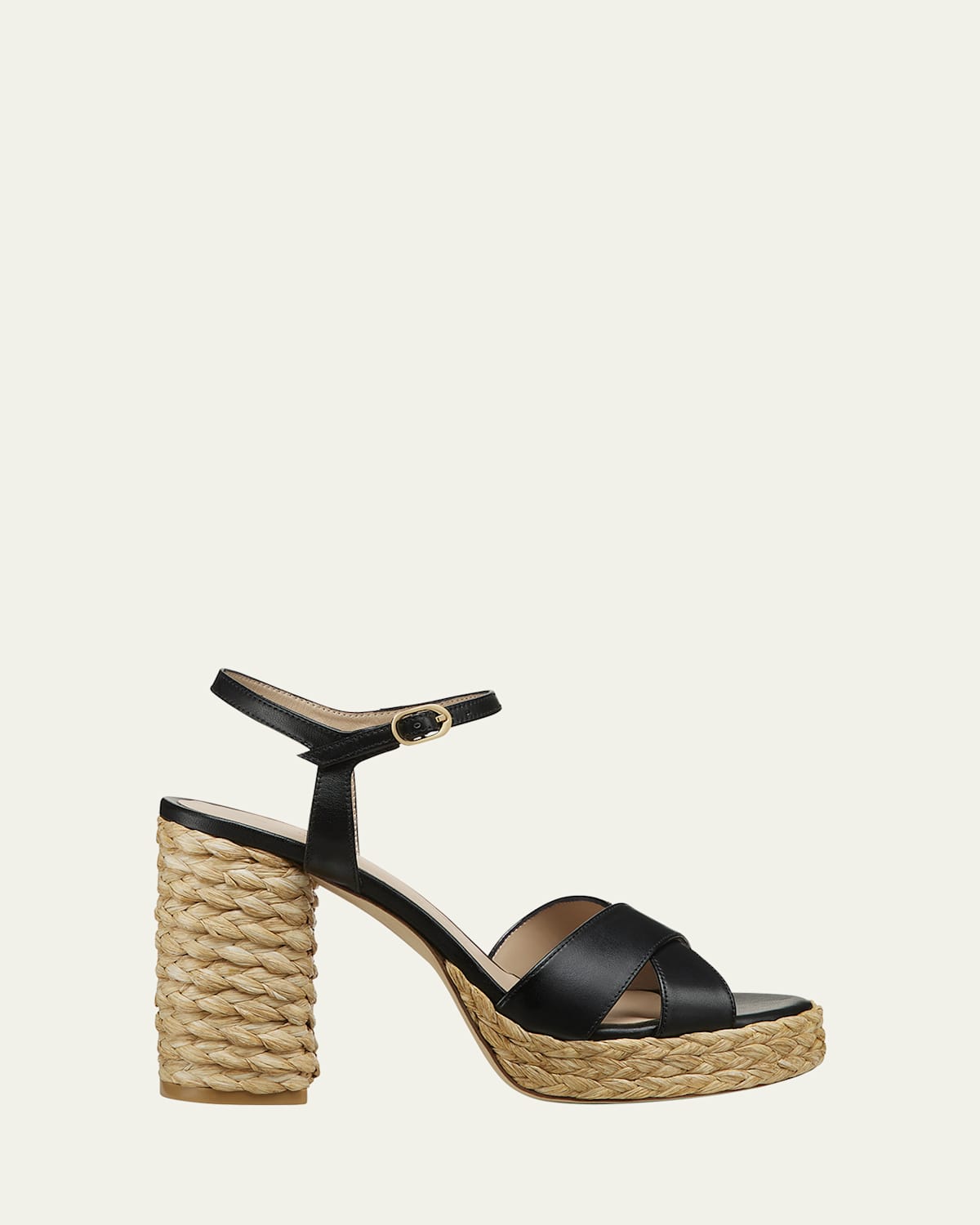 Dayna Leather Crisscross Platform Sandals