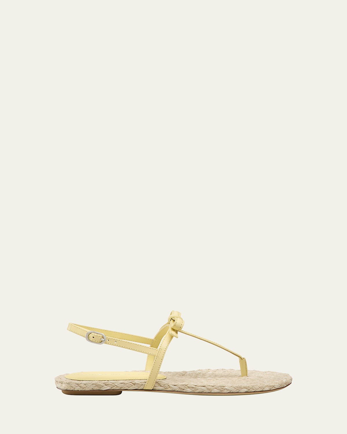 Stuart Weitzman Felicity Leather Bow Espadrille Sandals