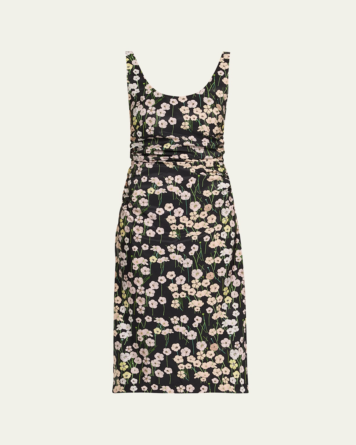 Bernadette Gisele Floral Ruched Midi Tank Dress