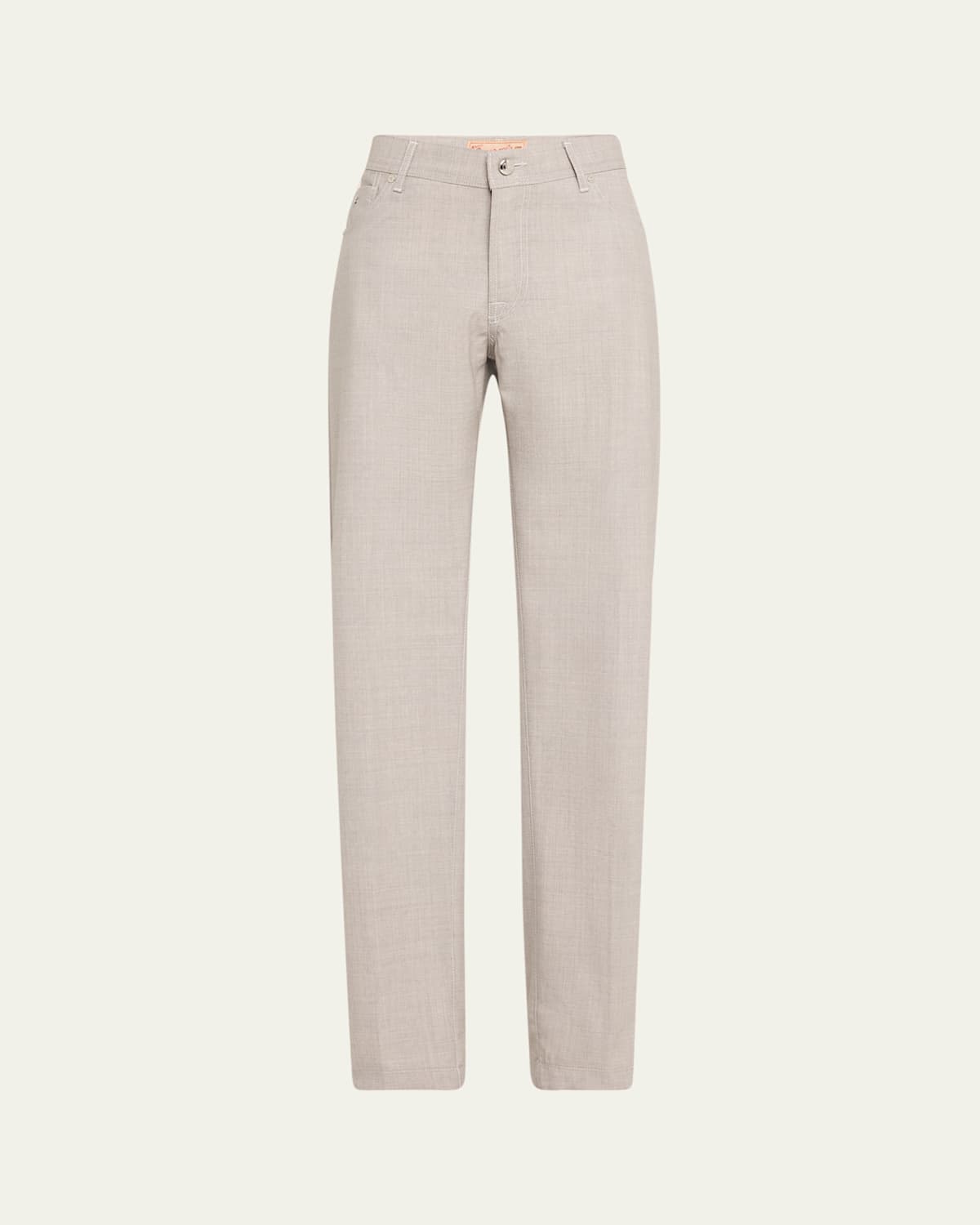 MARCO PESCAROLO MEN'S 130S TROPICAL WOOL 5-POCKET PANTS 