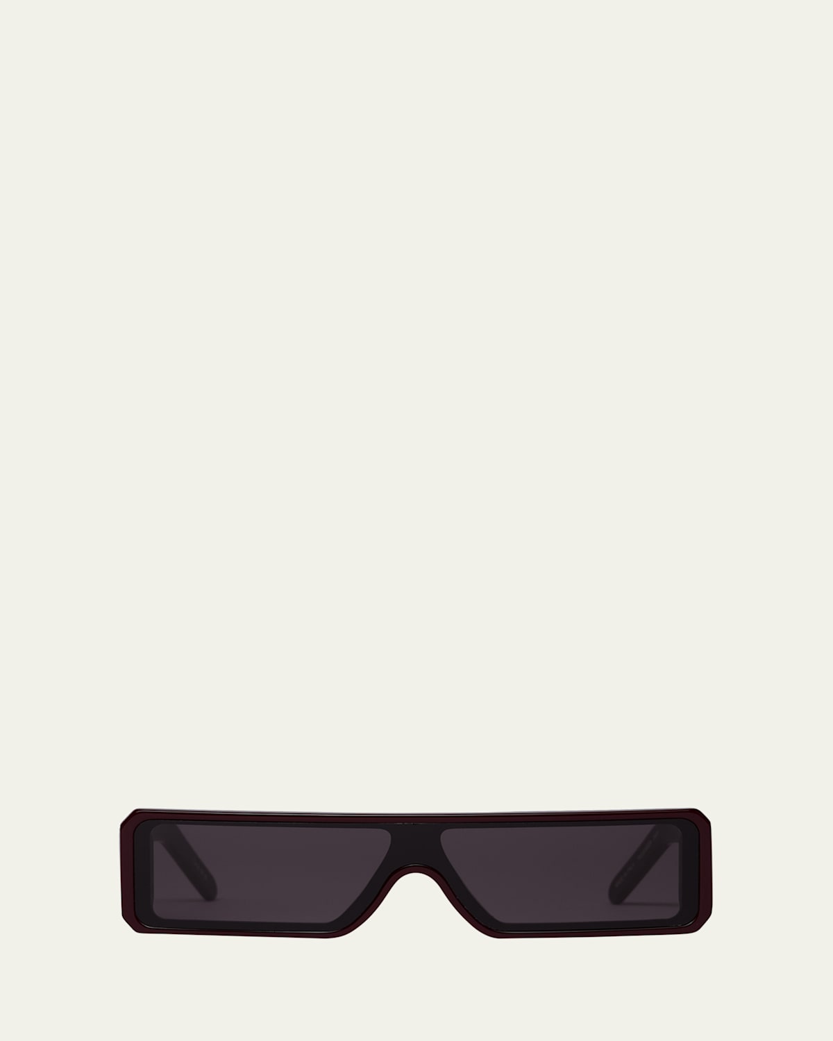 Rick Owens Rectangle Frame Sunglasses In Mahogany/black