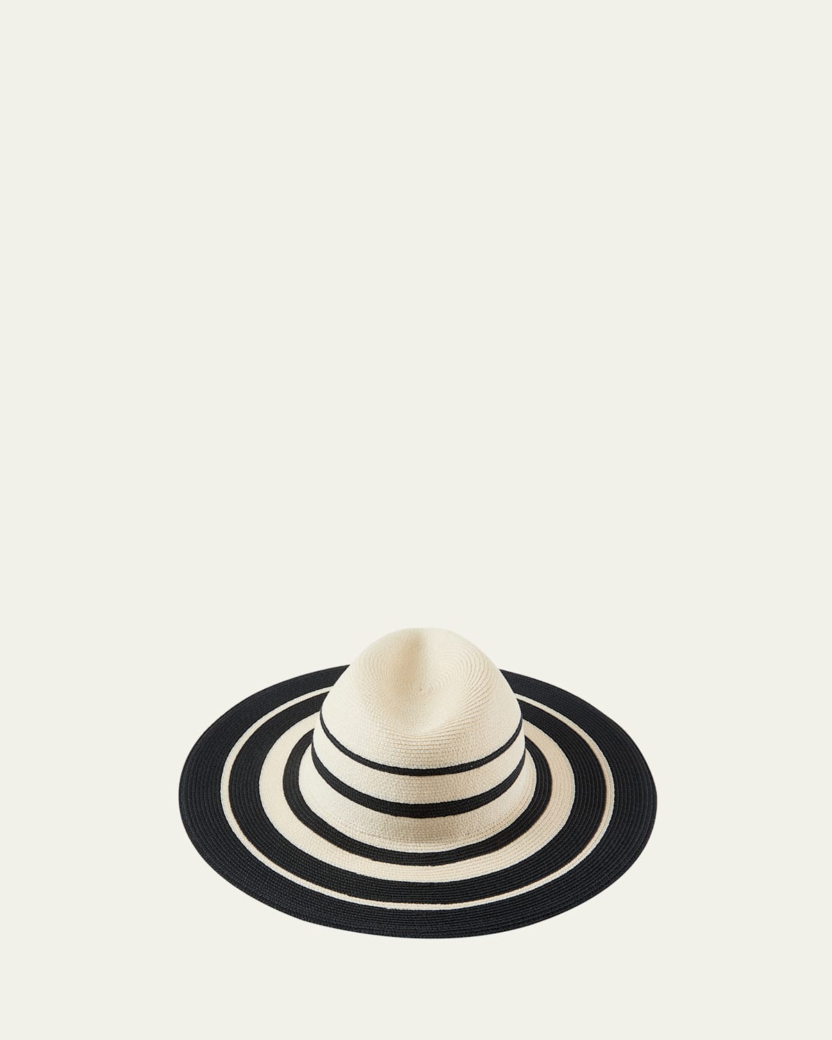 Emmanuelle Striped Straw Fedora