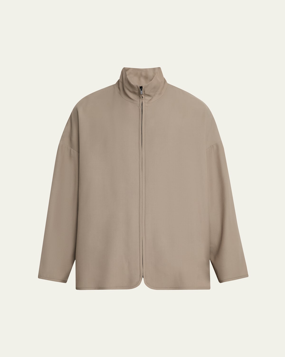 Fear Of God Dusty Beige Wool Jacket With High Collar Men In Dusty Beige