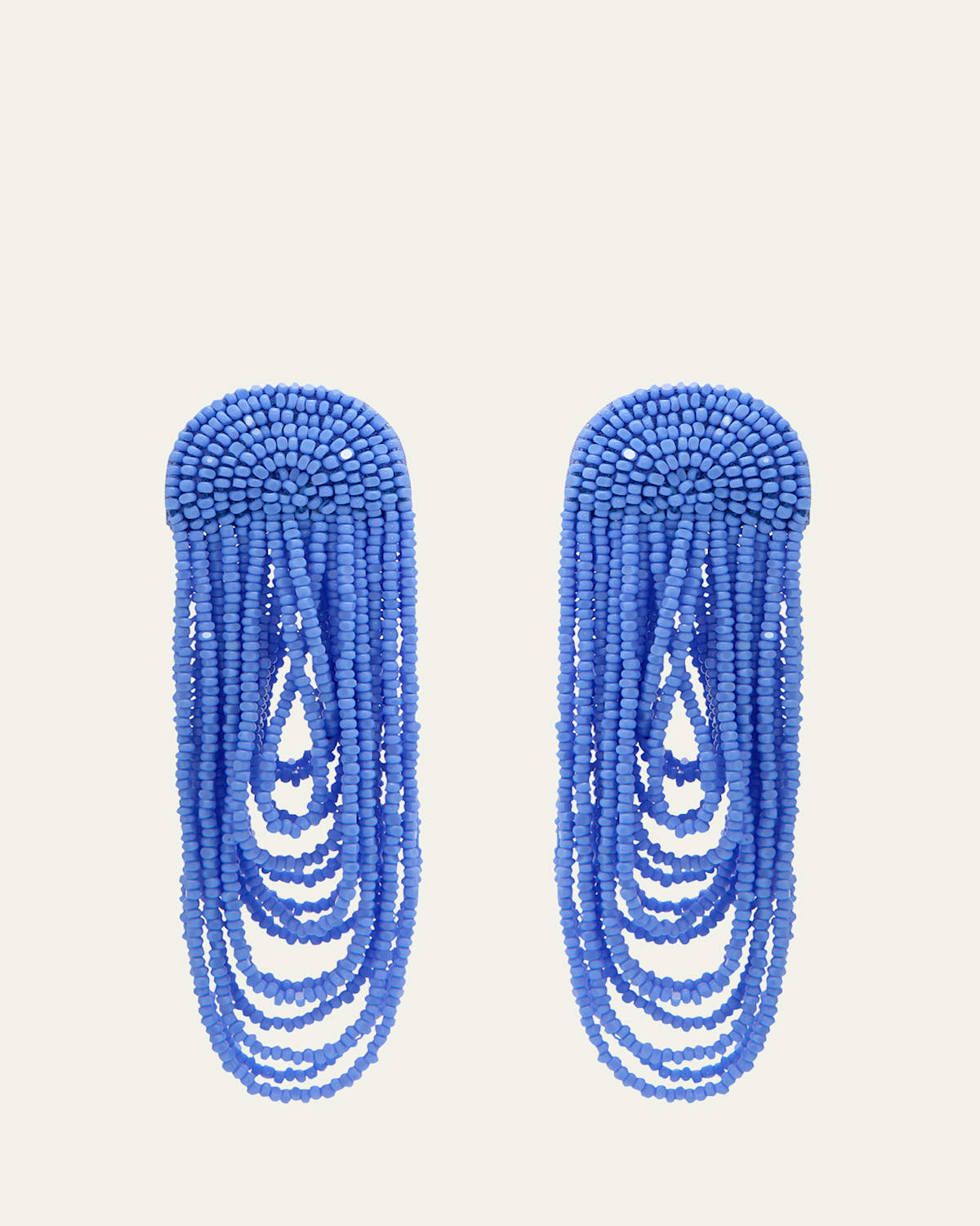 Oscar de la Renta Beaded Double Curtain Earrings | Thumbnail 4 Oscar de la Renta Beaded Double Curtain Earrings | Thumbnail 4