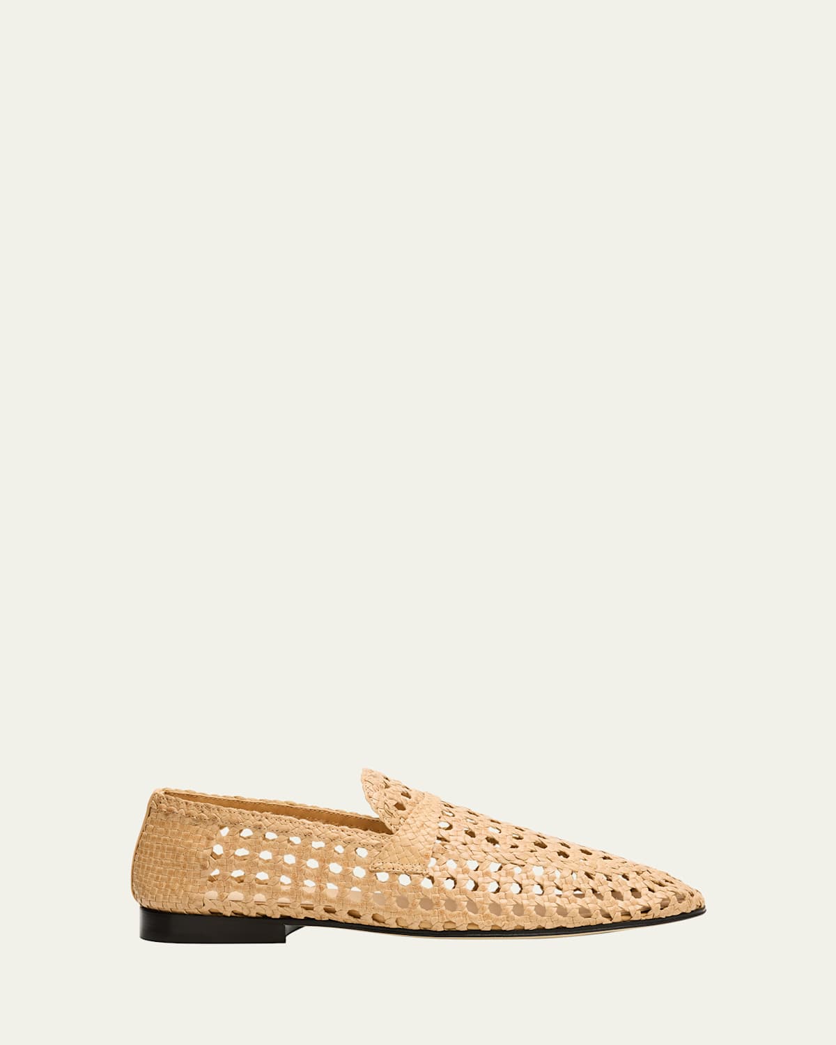 Loro Piana Woven Leather Slip-on Loafers
