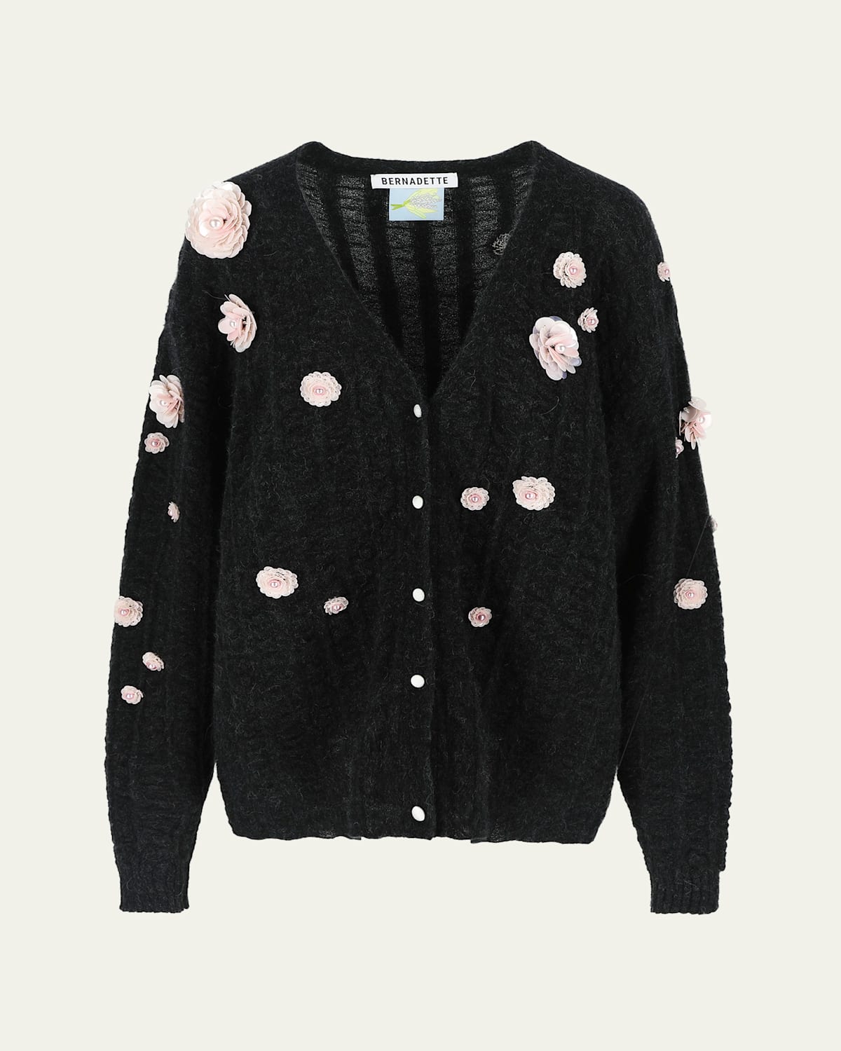 Cammie Embellished Alpaca Wool Cardigan