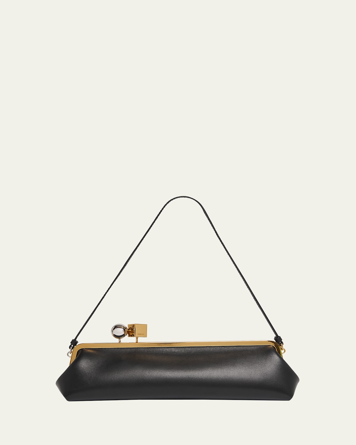 Shop Jacquemus La Pochette Salon Leather Shoulder Bag