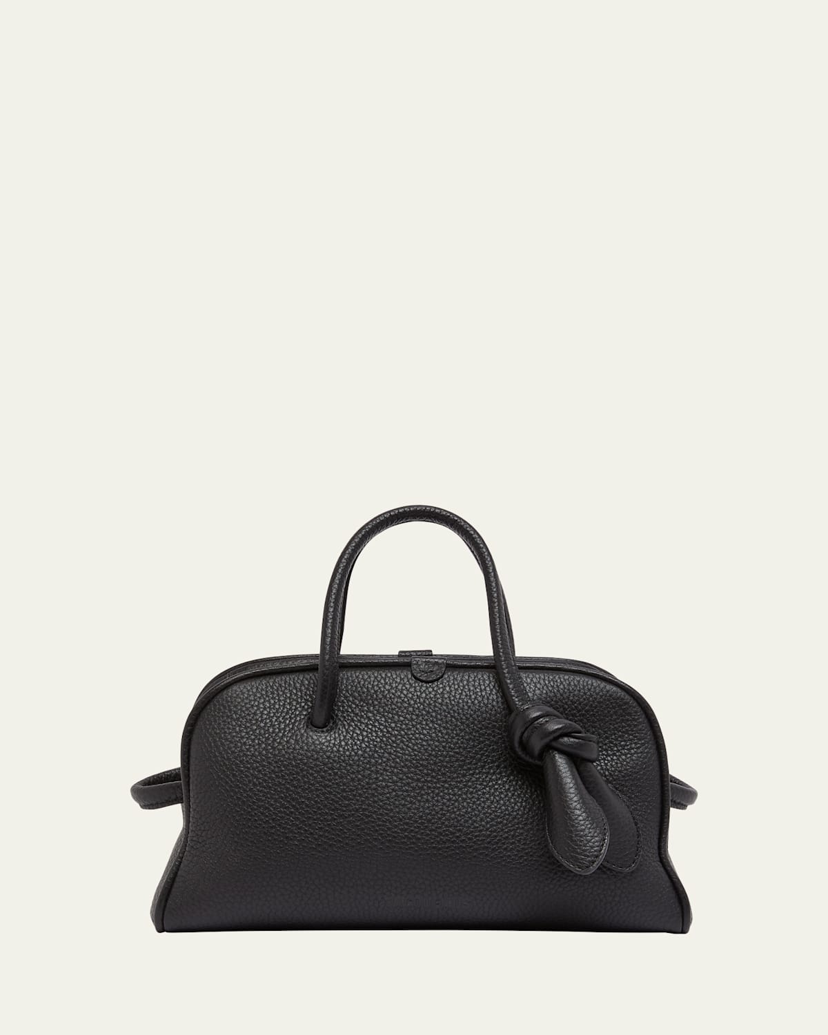 Jacquemus Le Petit Turismo Leather Top Handle Bag In Black