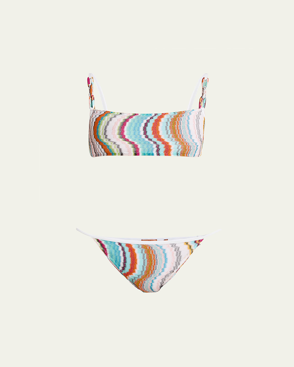 Missoni Wave Two-piece Swimsuit In Multicolor W/white Base