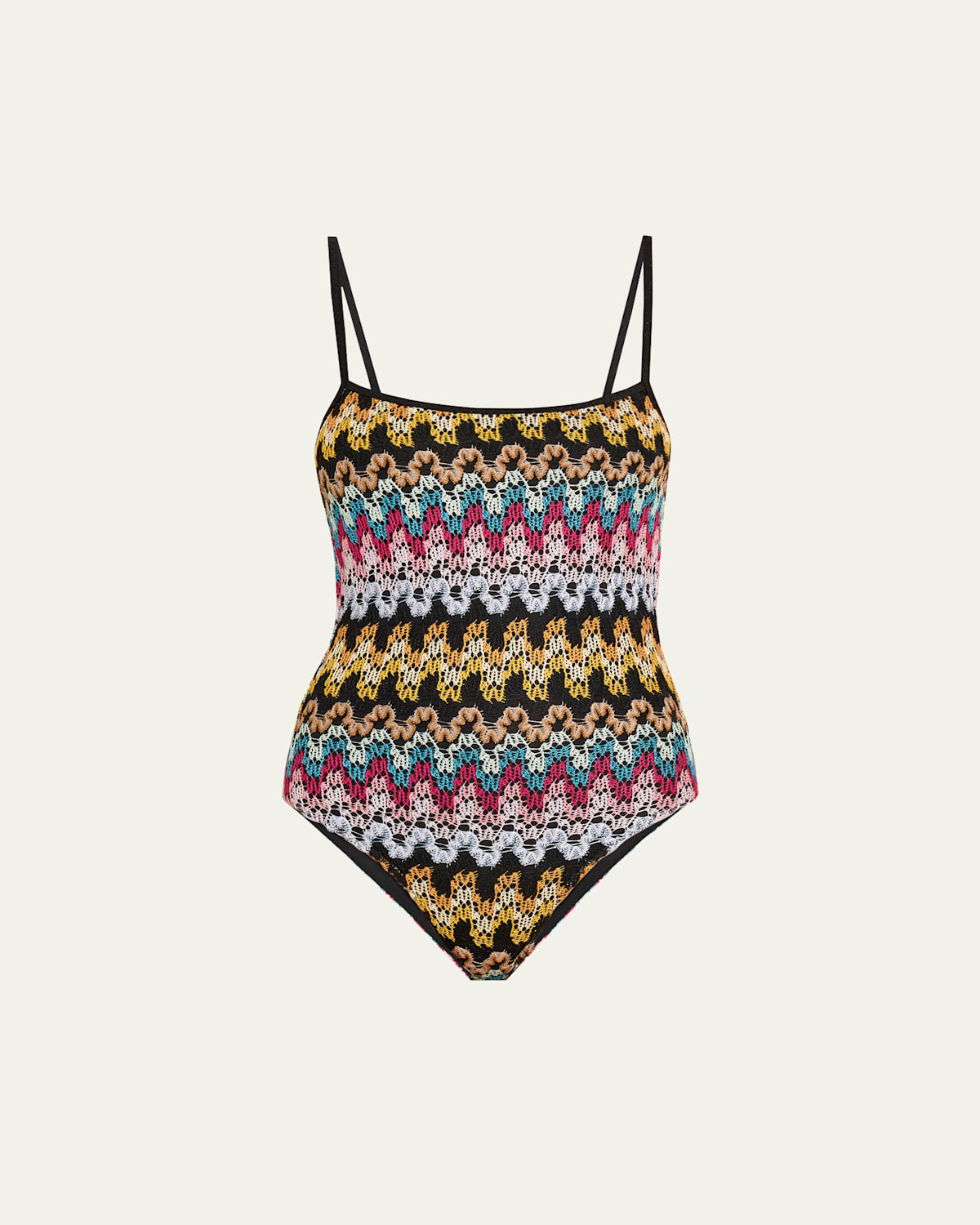 Multi Crochet One-Piece Swimsuit