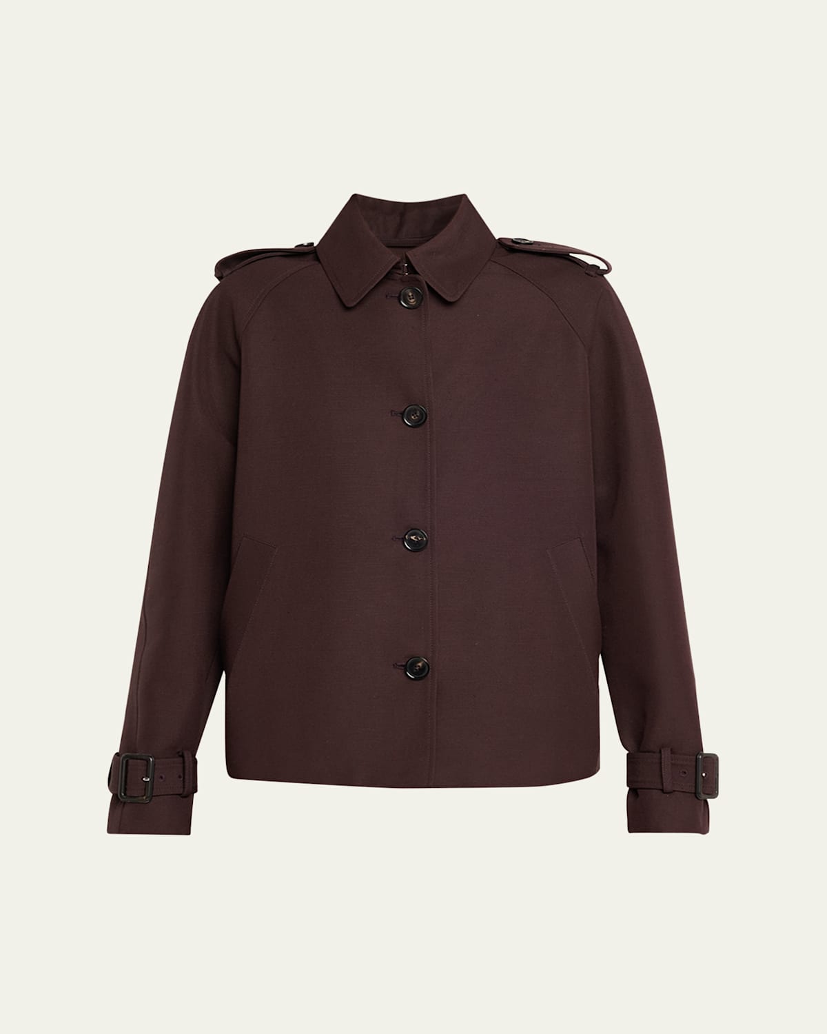 Dave Button Down Wool Silk Short Jacket