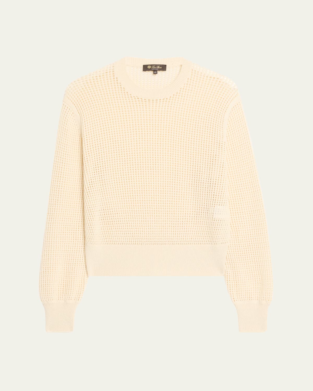 Loro Piana Lenno Open Knit Cashmere Gg 8 Sweater