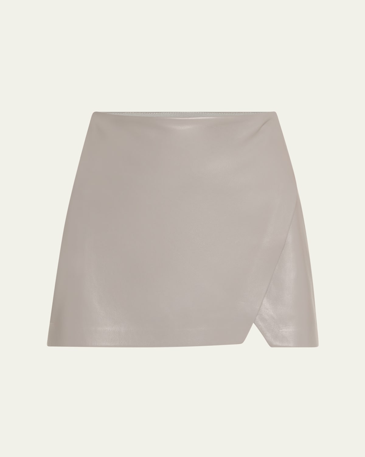 Siobhan Vegan Leather Wrap Mini Skirt