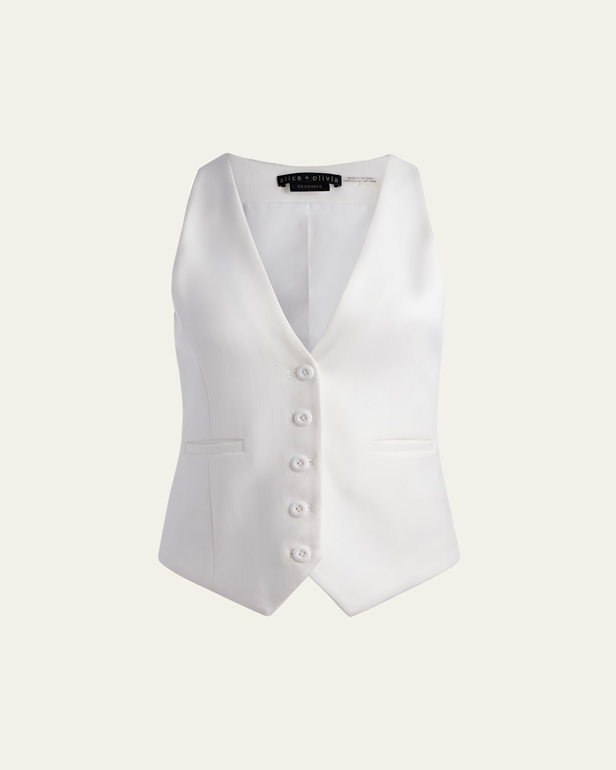 Mazie Deep V-Neck Slim Vest