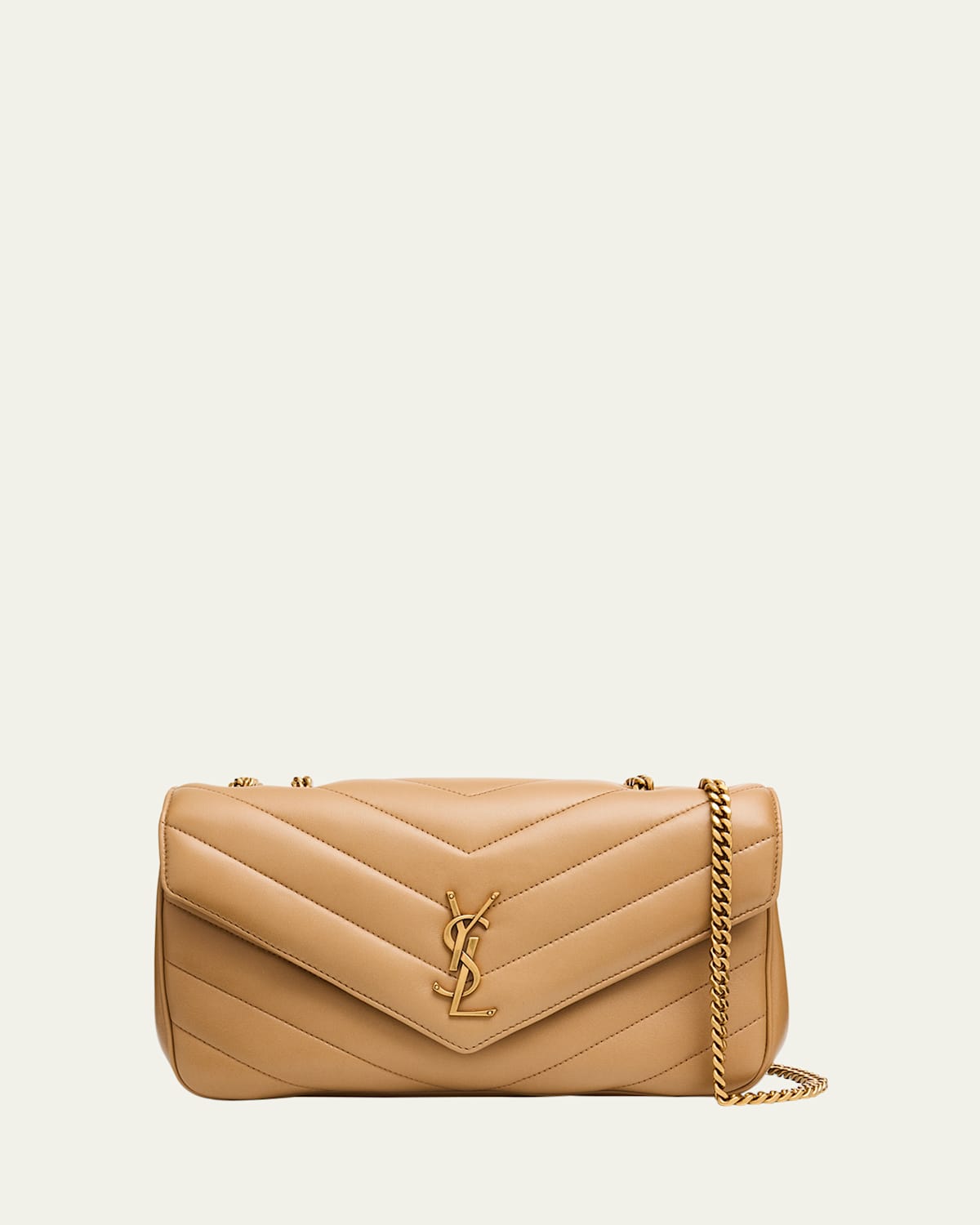 Saint Laurent Loulou Medium Ysl Chain Shoulder Bag In Quilted Leather
