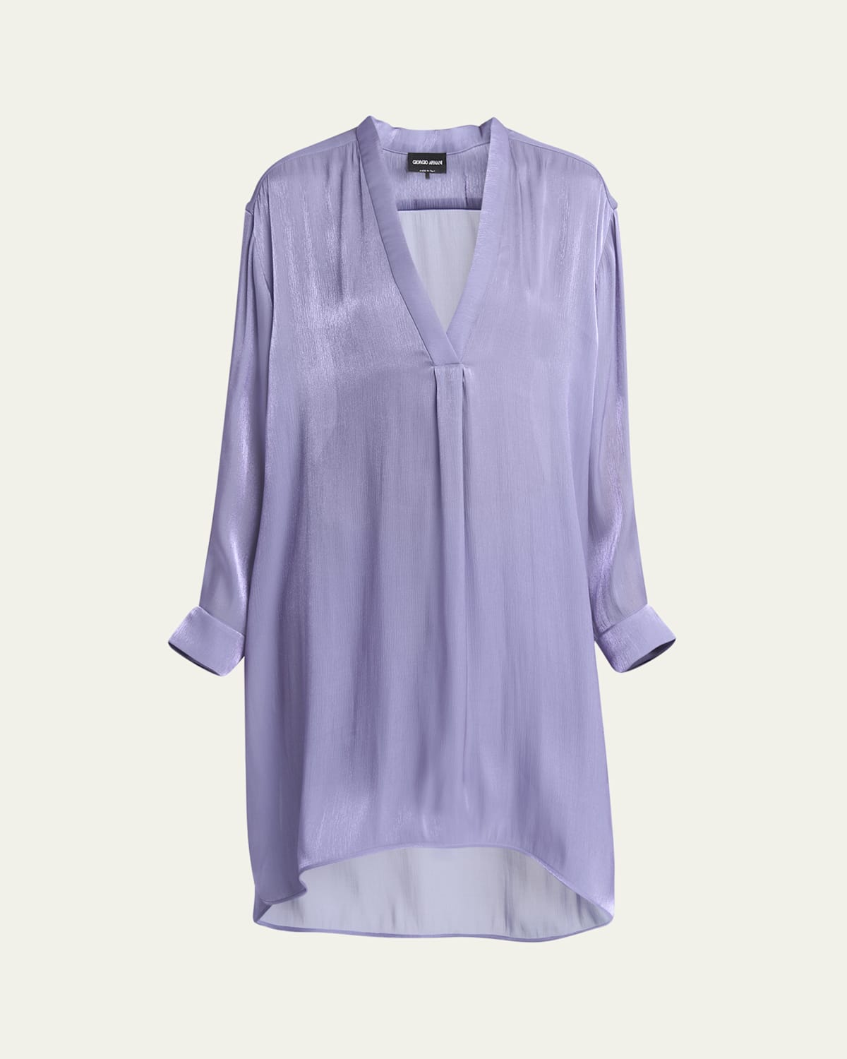 Giorgio Armani Loose V-neck Blouse In Lt Purple