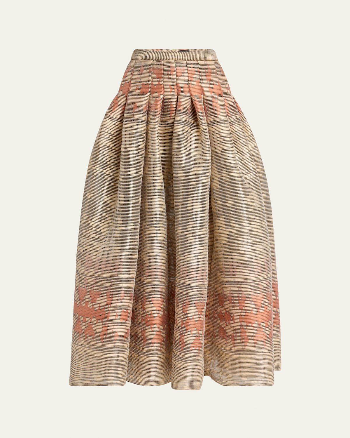Giorgio Armani Abstract-pattern Maxi Skirt In Solid Light/pastel B