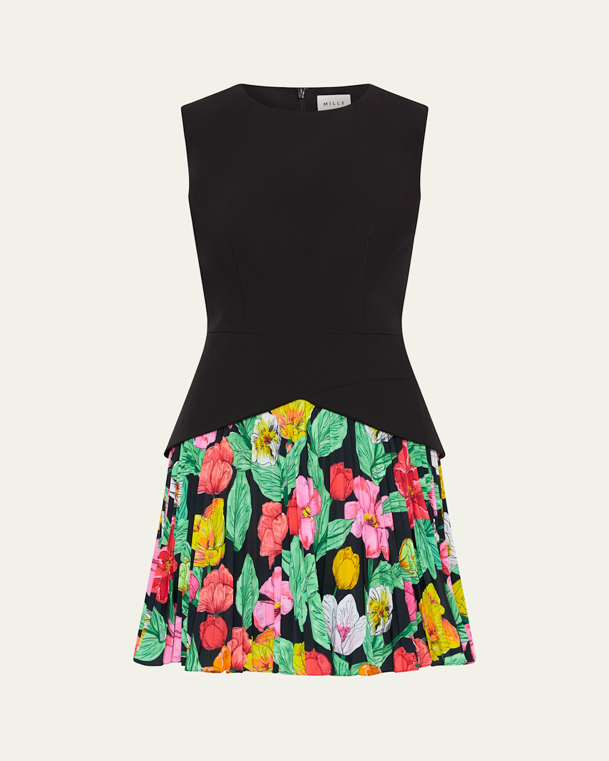 Haddy Tulip Rosette Pleated Mini Dress