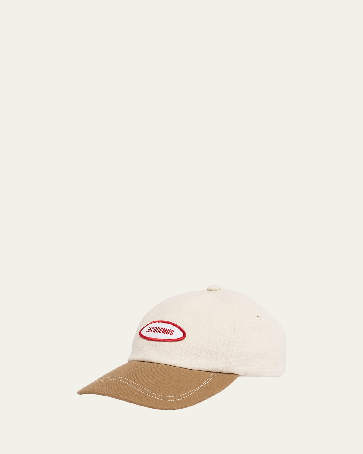 Jacquemus La Casquette Gelato Cap In Off-white Light Brown