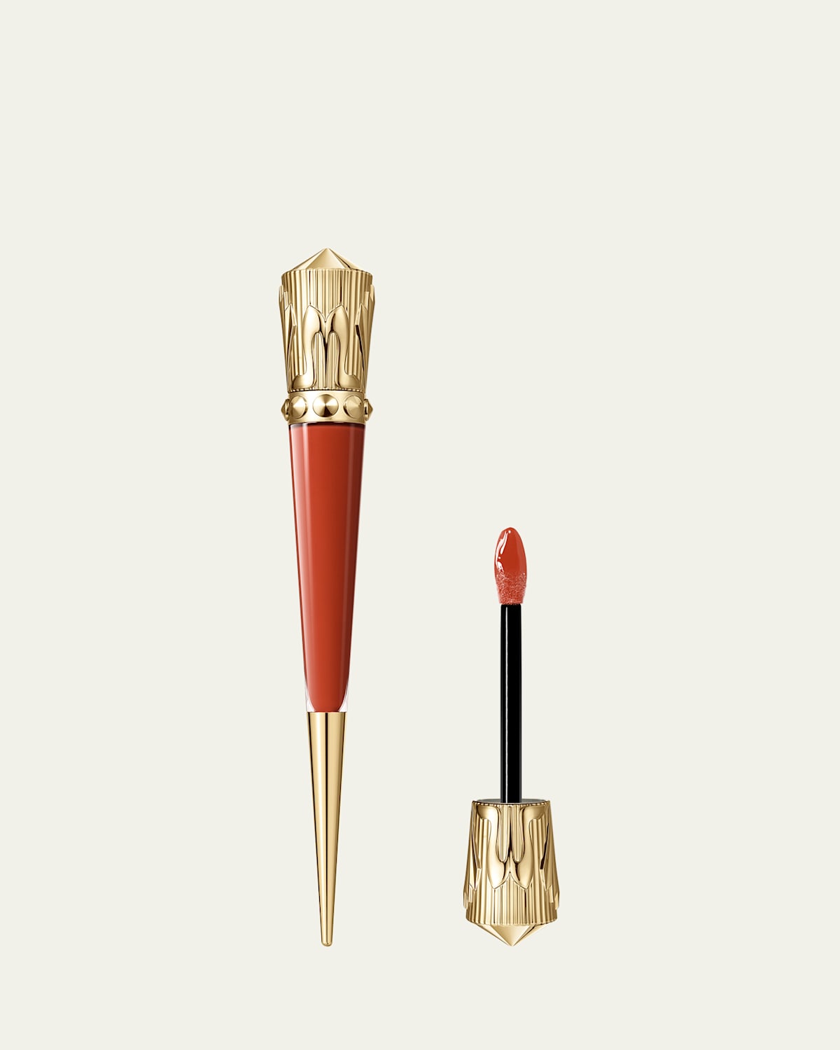 Christian Louboutin Rouge Stiletto Vinyl Gloss In Burning Spice 415v