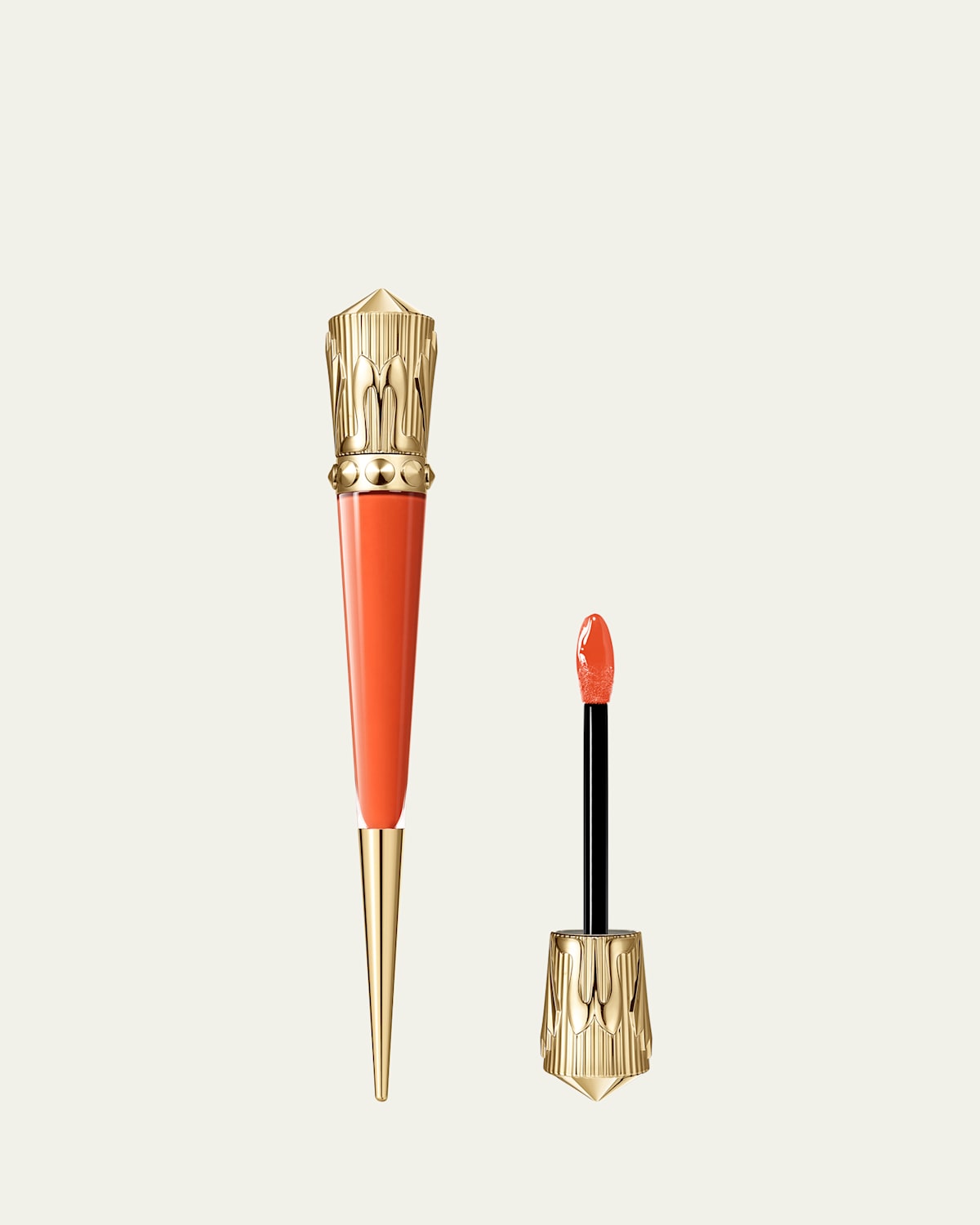 Christian Louboutin Rouge Stiletto Vinyl Gloss In Torrid Peach 530v
