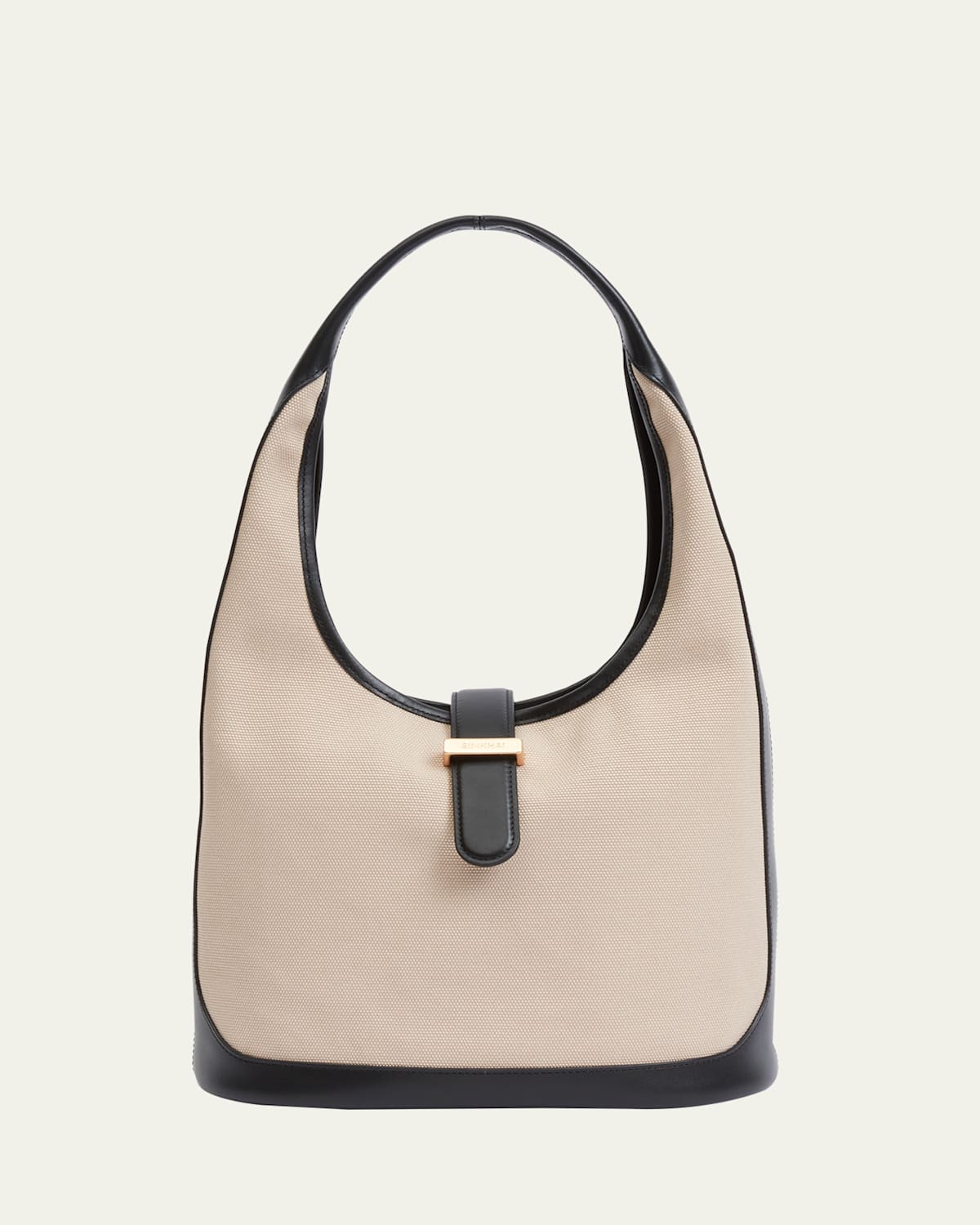 Simkhai Khai Canvas Hobo Bag In Black Ivory