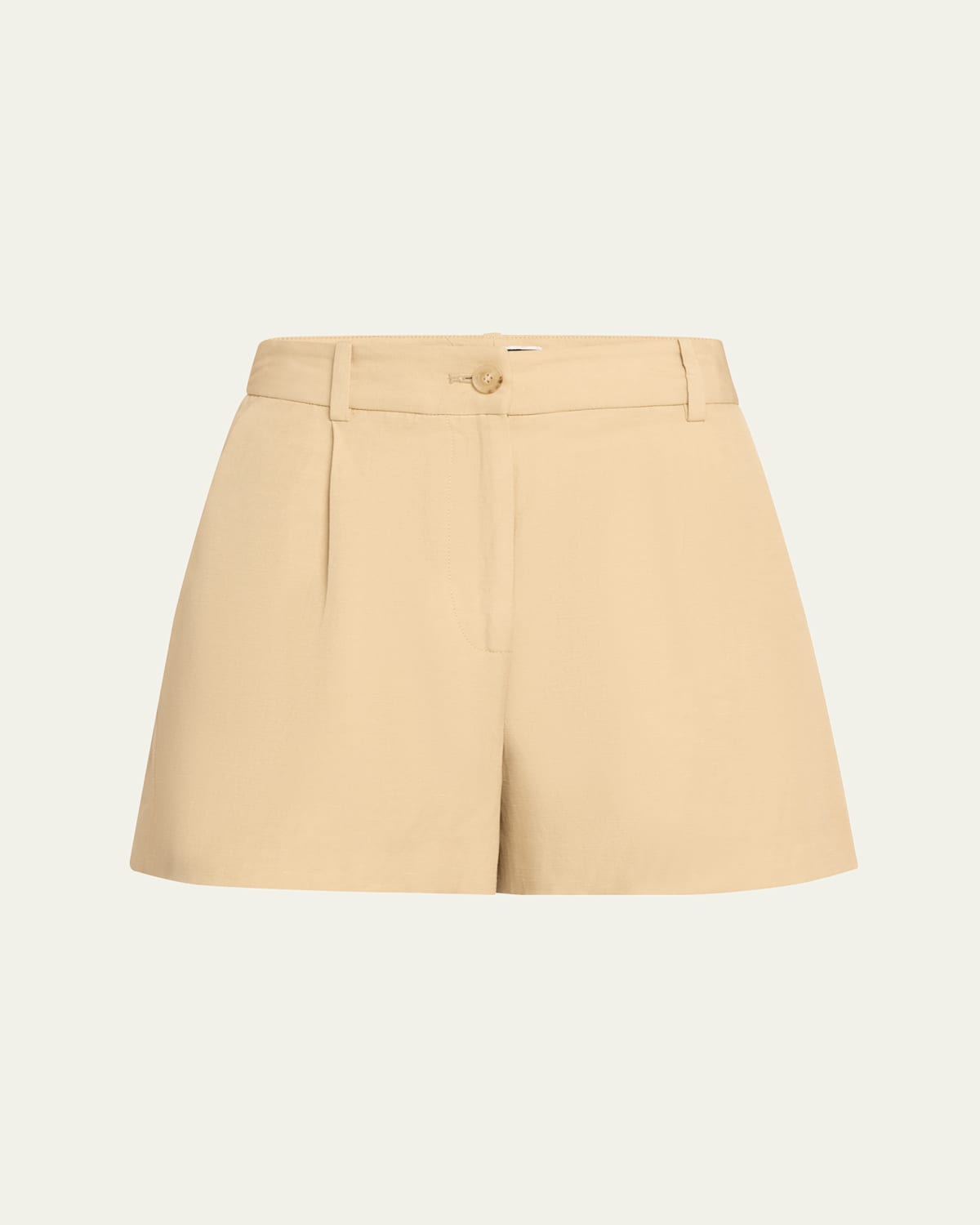Nili Lotan Beatrice Pleated Linen Shorts