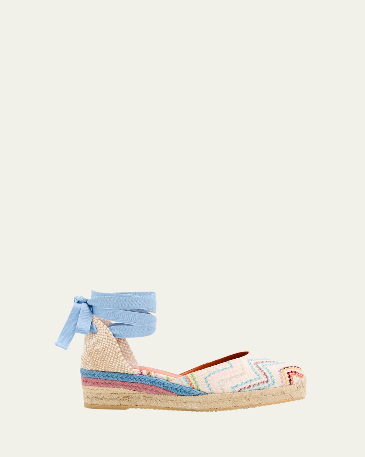Missoni Eva Chevron Multi Ankle-wrap Espadrilles