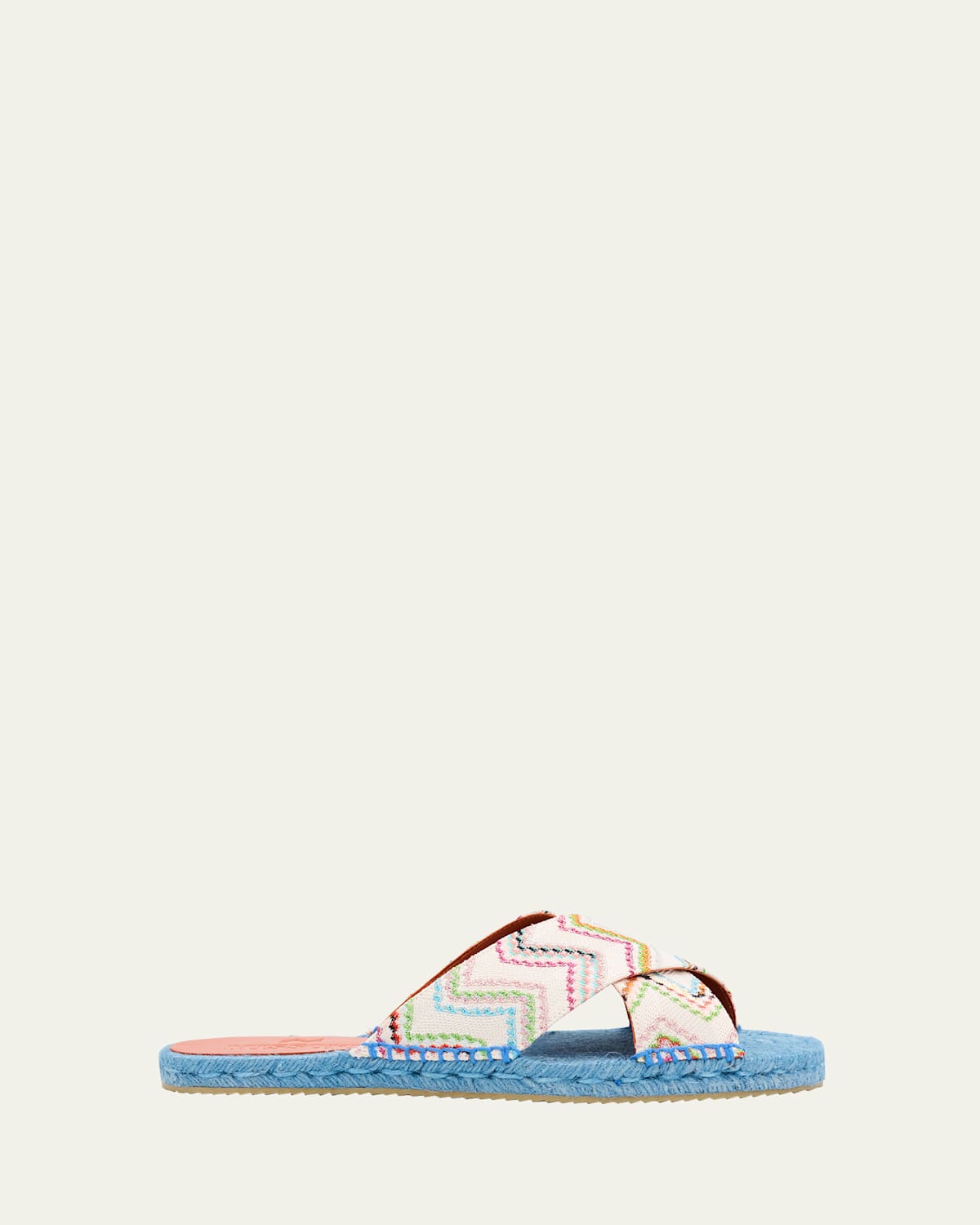Missoni Harlow Chevron Espadrille Slide Sandals