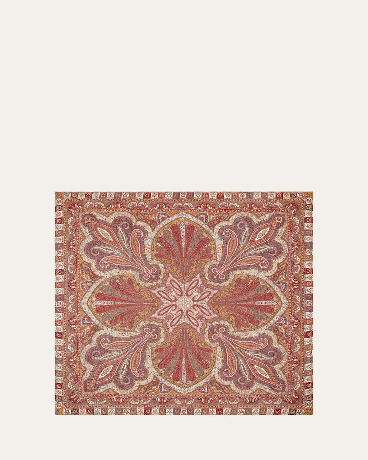 Sherazade Paisley Cashmere-Silk Scarf