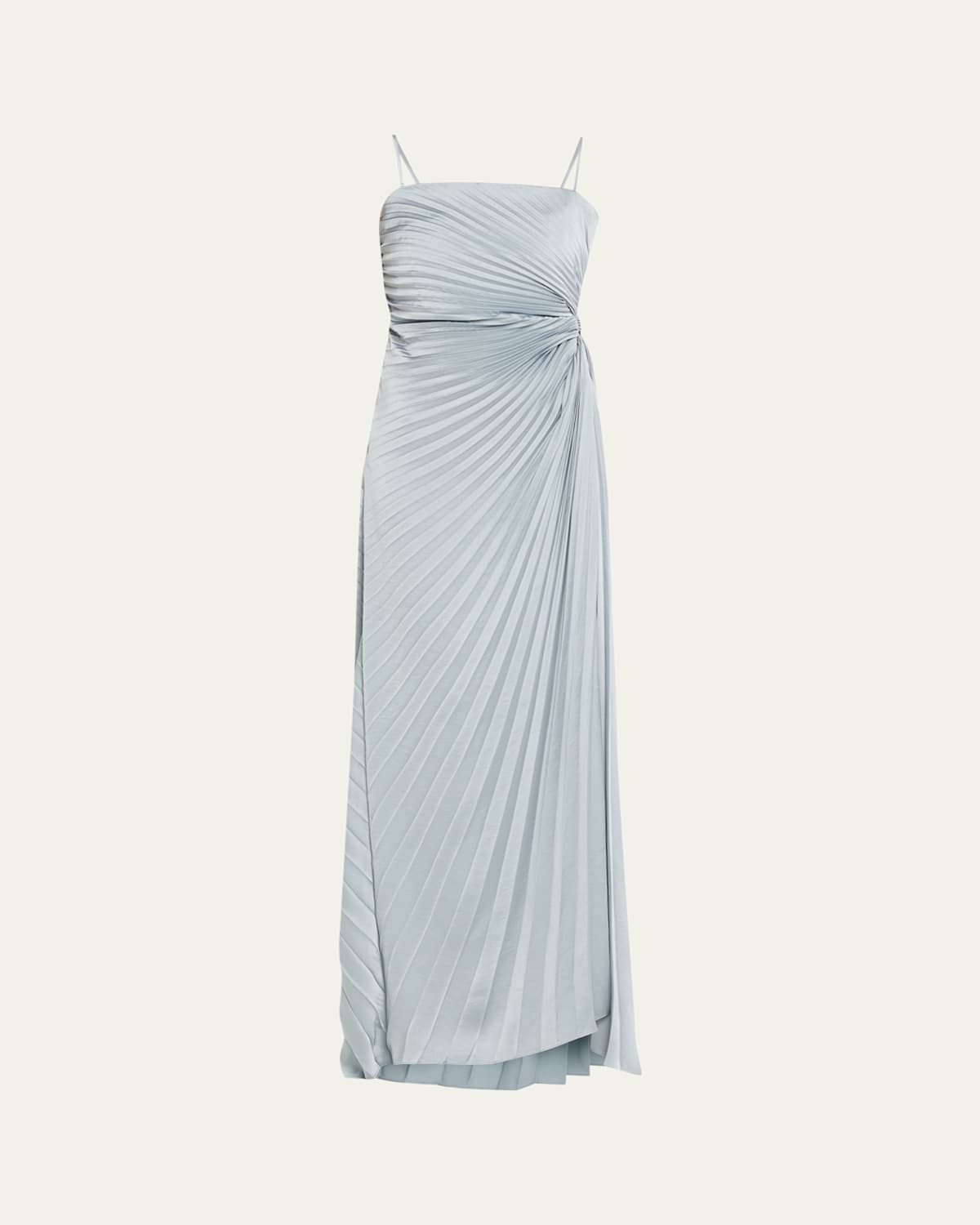 A.l.c Layla Pleated Strapless Gown In Blue