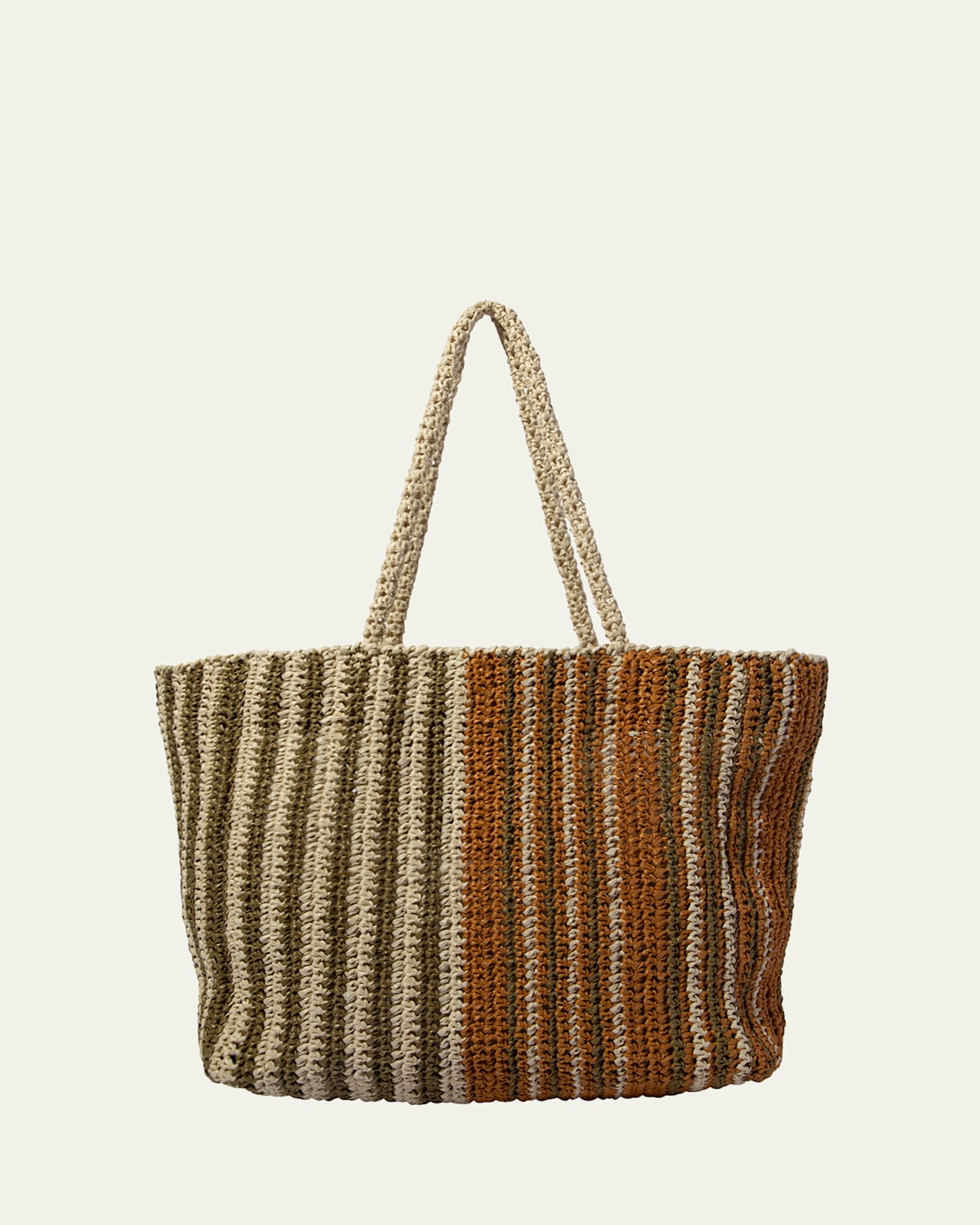 Kaya Striped Raffia Tote Bag