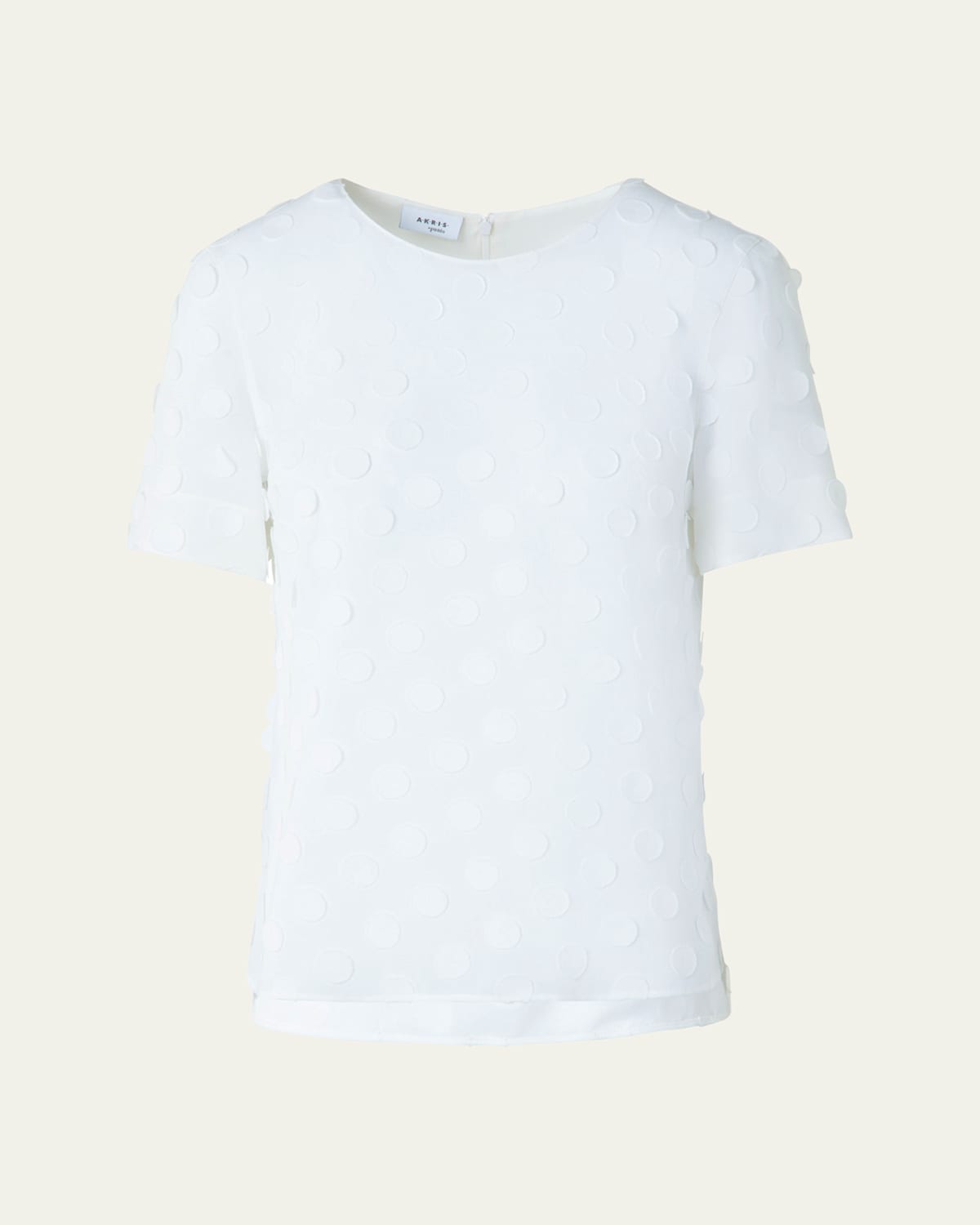 Polka Dot Applique Techno Georgette Blouse
